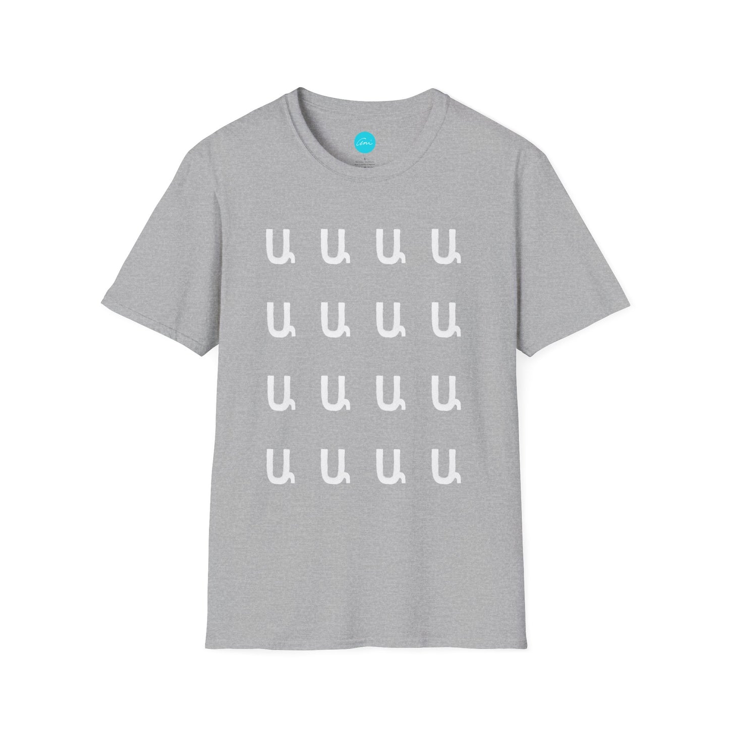 Customizable Armenian Letter Unisex T-Shirt Shades of Grey