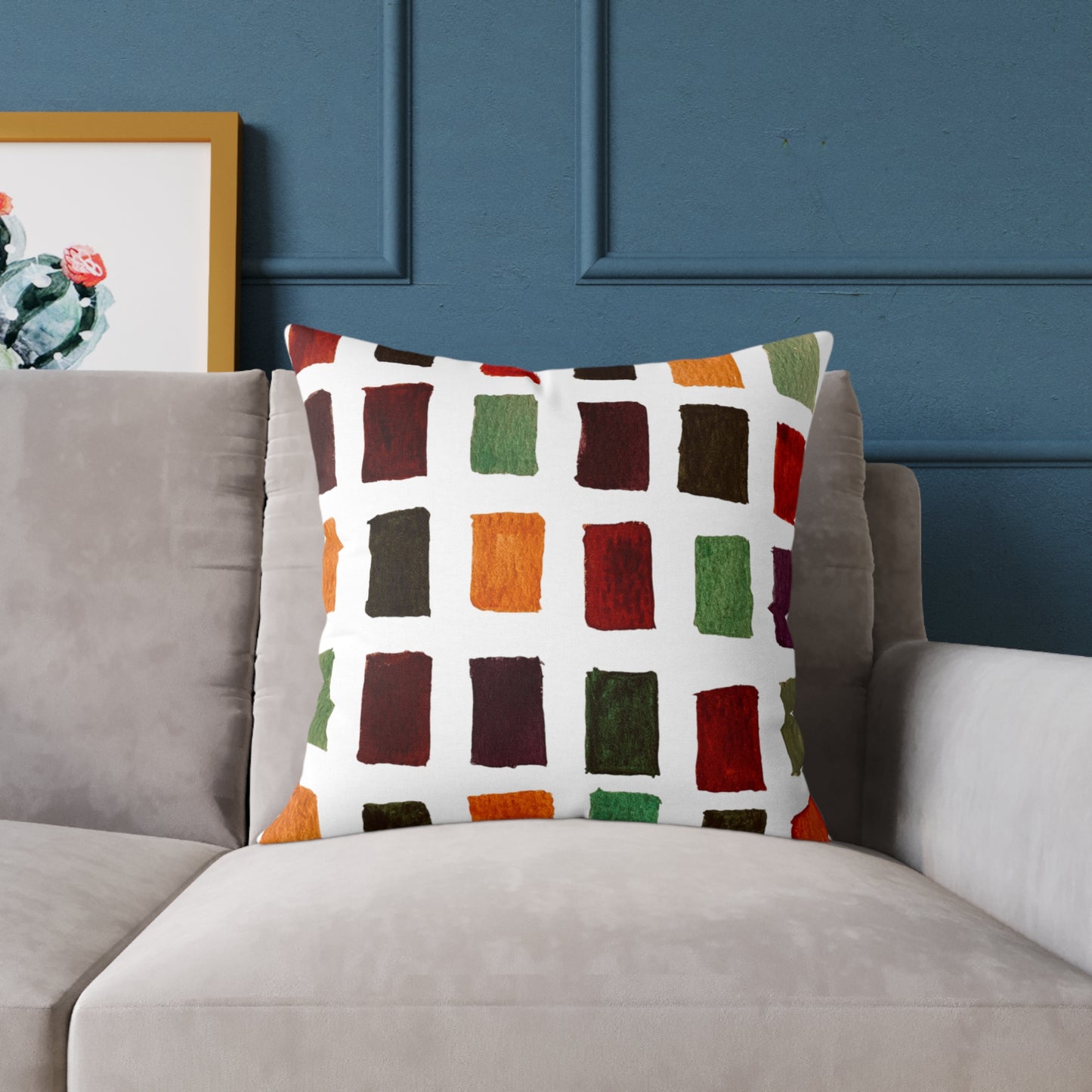 Fall Colors Square Poly Canvas Pillow
