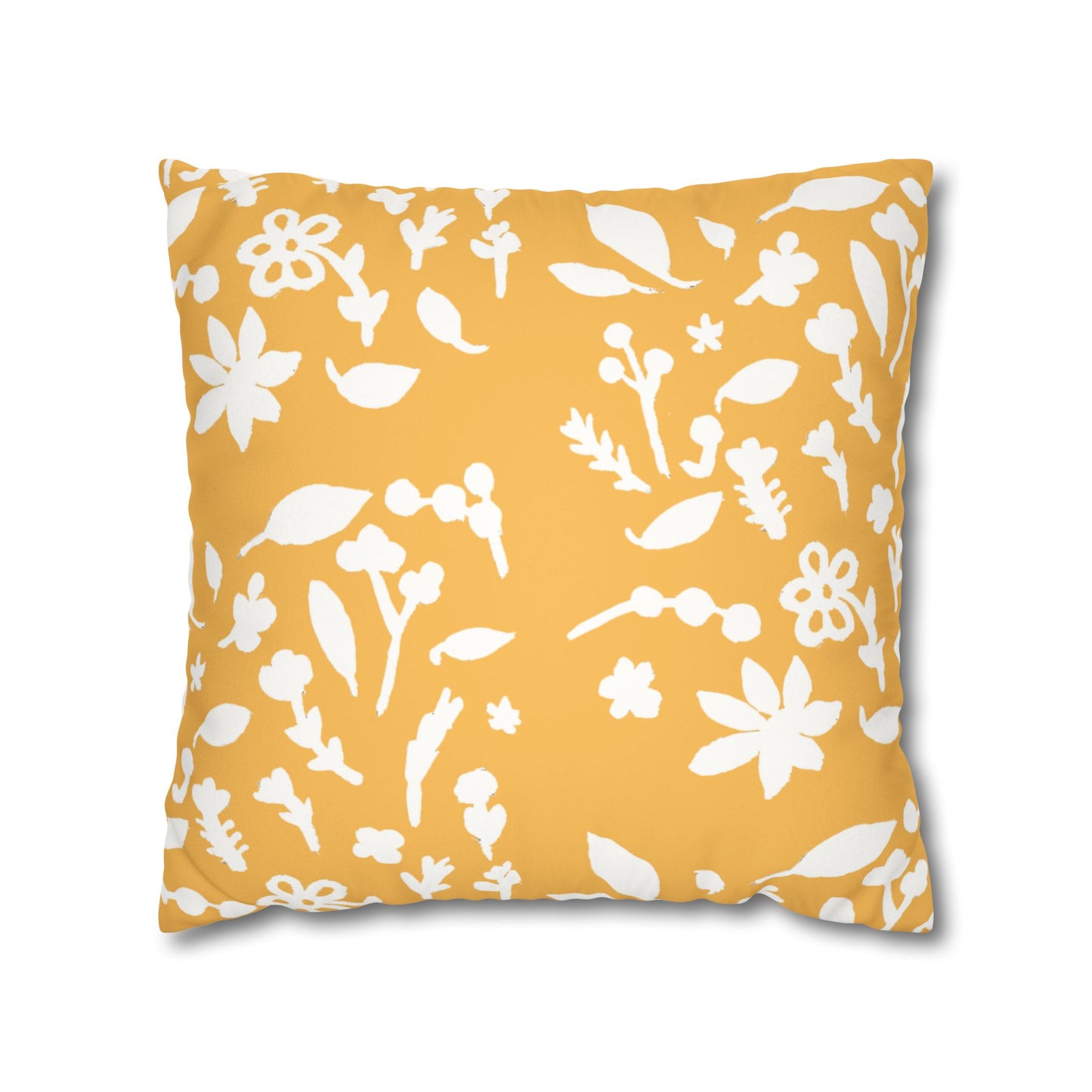 Bumblebee Fall Foliage Faux Suede Square Pillowcase