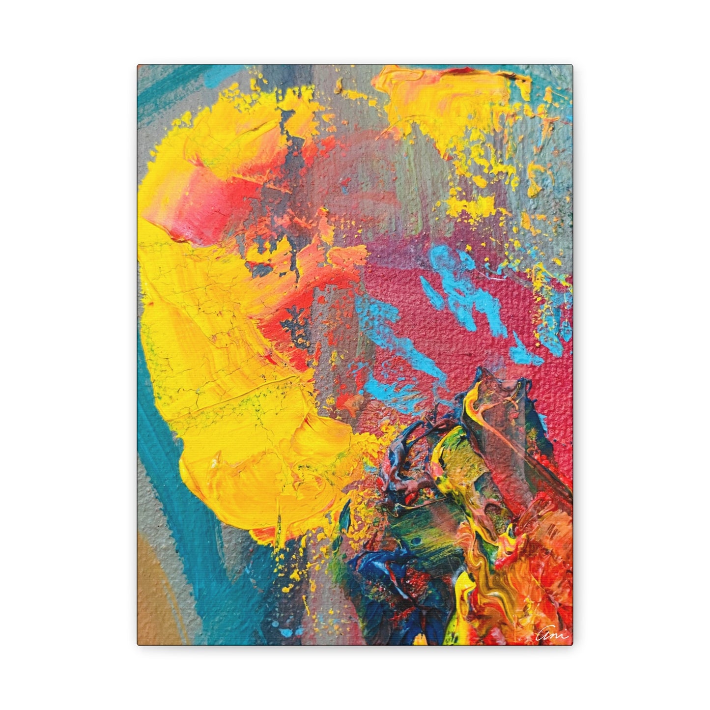 A Burst of Color Stretched Canvas Print