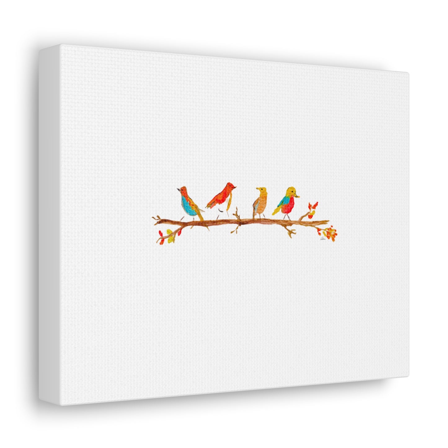 Birds on a Branch Canvas Gallery Wrap