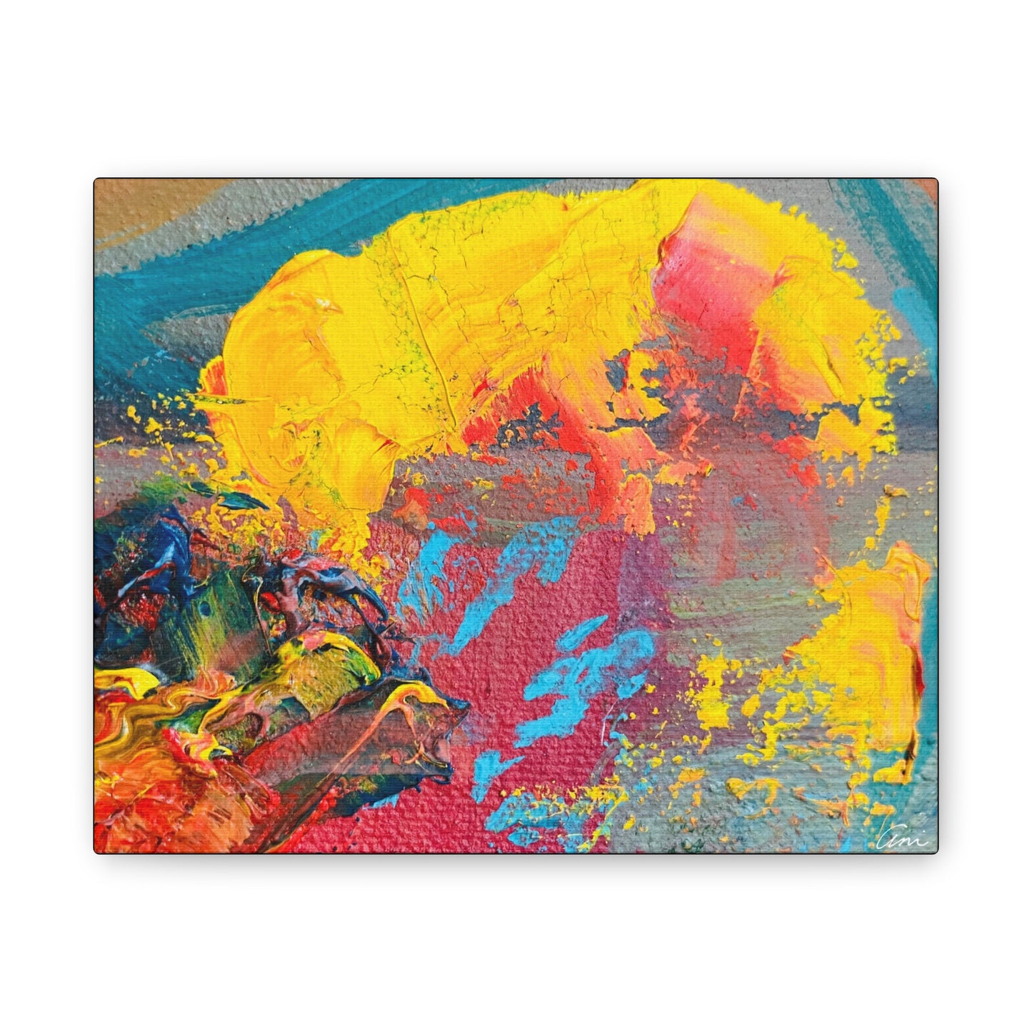 A Burst of Color Stretched Canvas Print