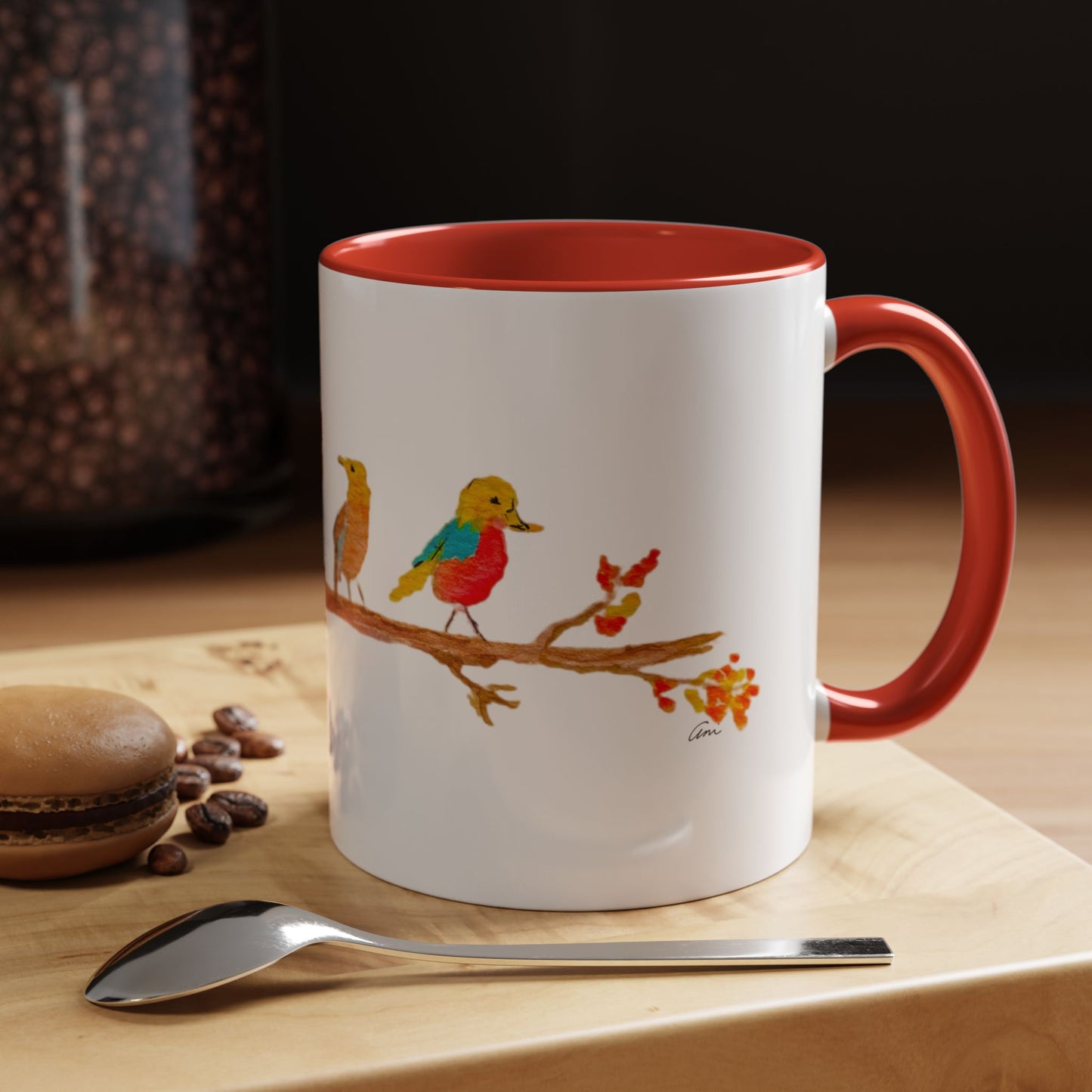 Birds on a Branch Accent Coffee Mug