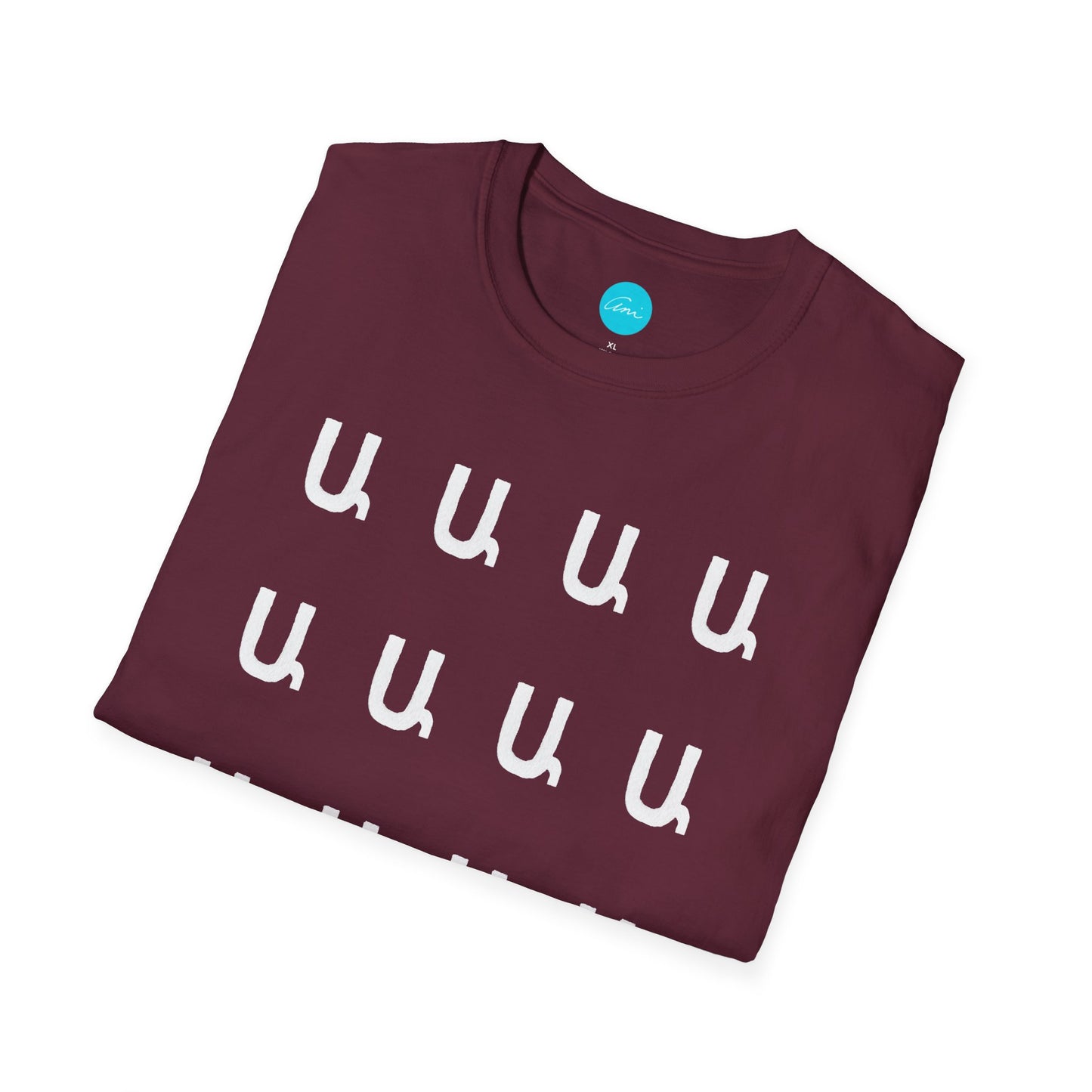 Customizable Armenian Letter Unisex T-Shirt Shades of Red