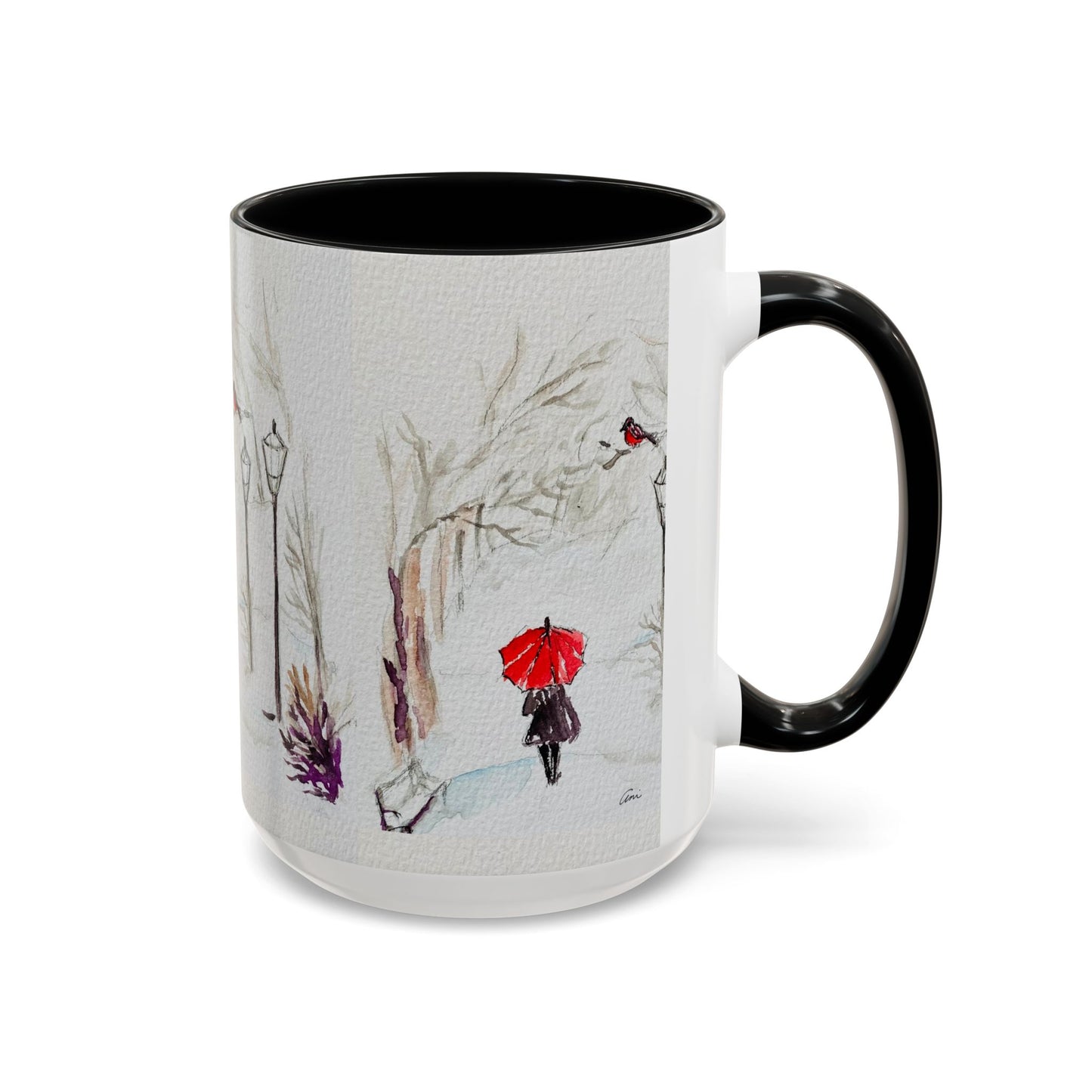 The Red Umbrella Accent Coffee Mug