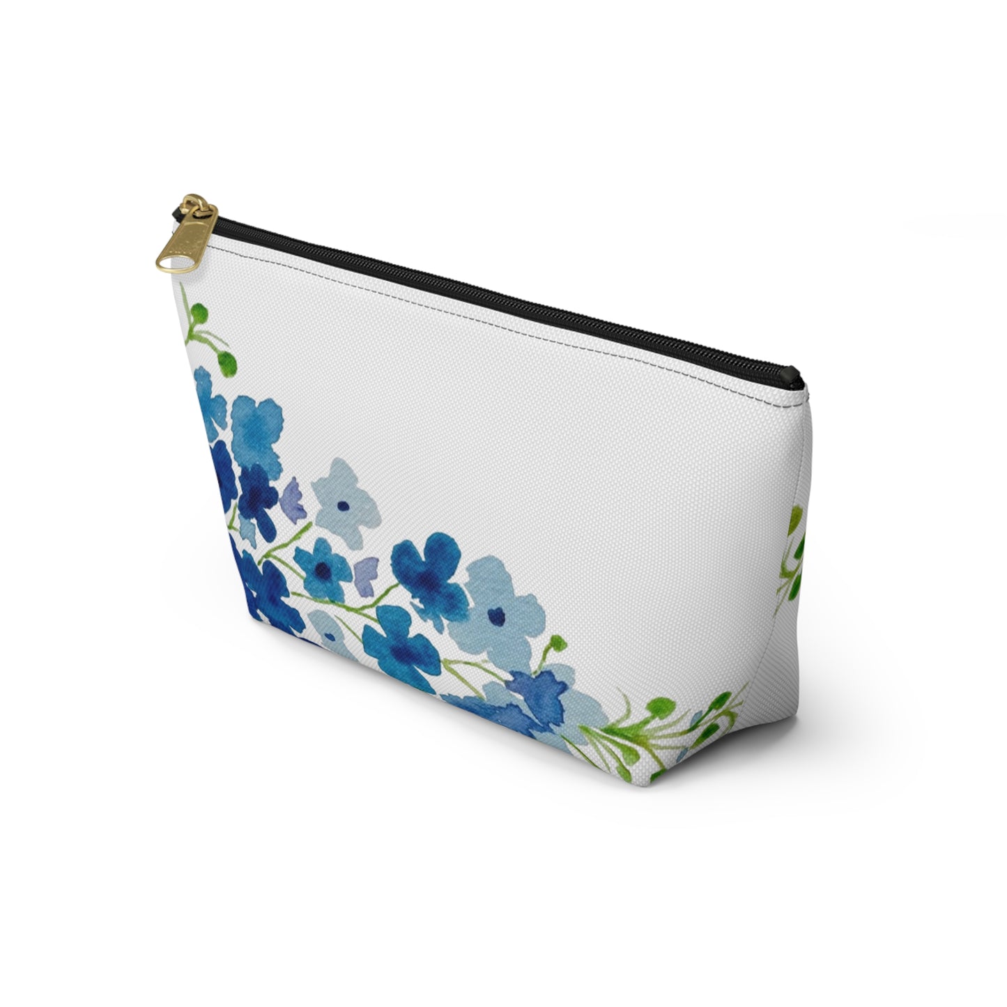 Blue Flowers Accessory Pouch