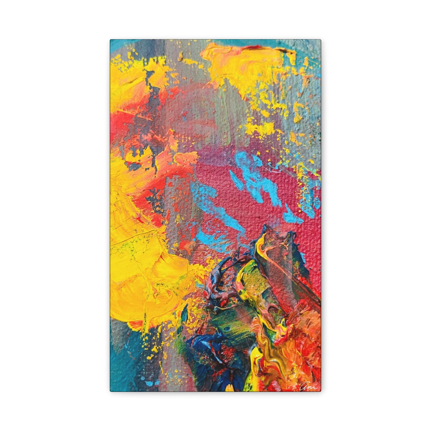 A Burst of Color Stretched Canvas Print