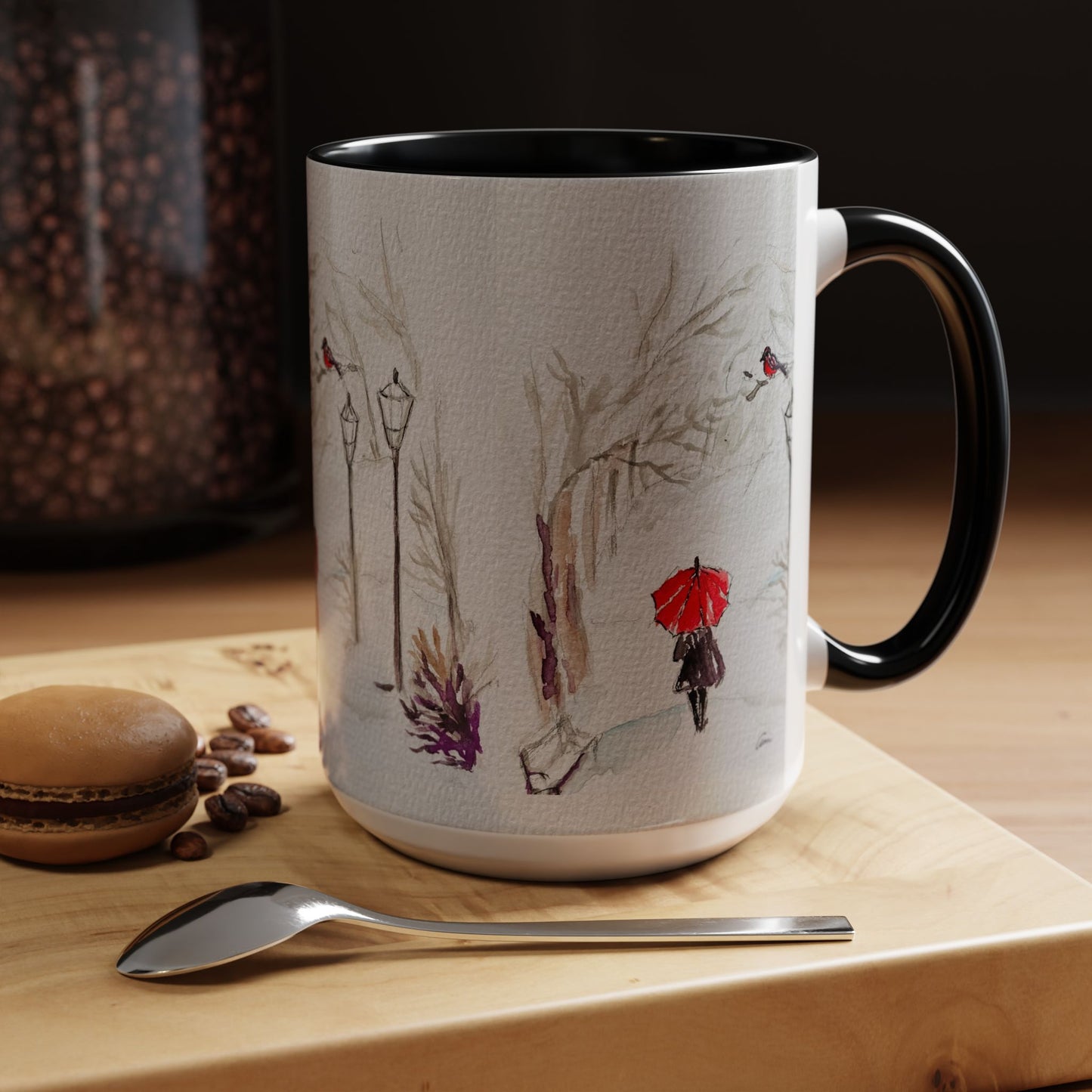 The Red Umbrella Accent Coffee Mug