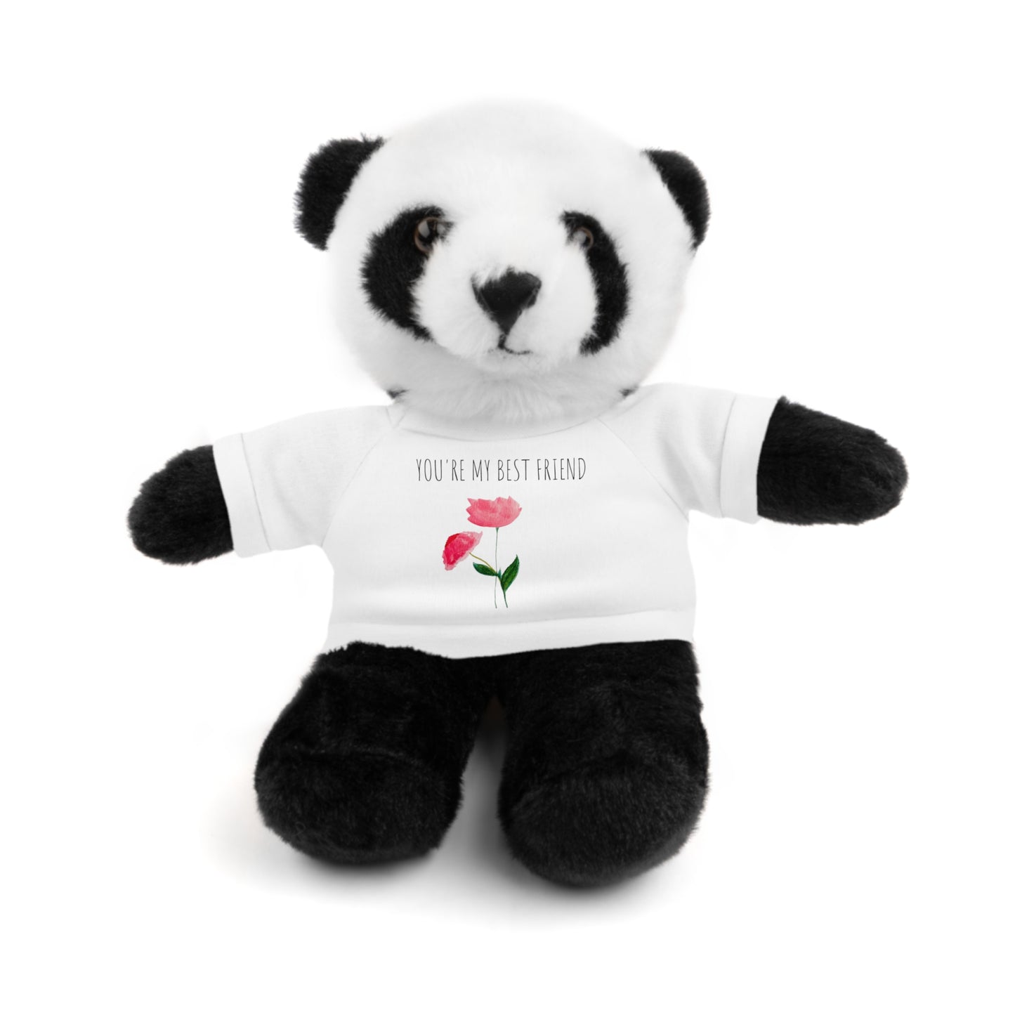 Stuffed Animals with Two Pink Flowers Tee