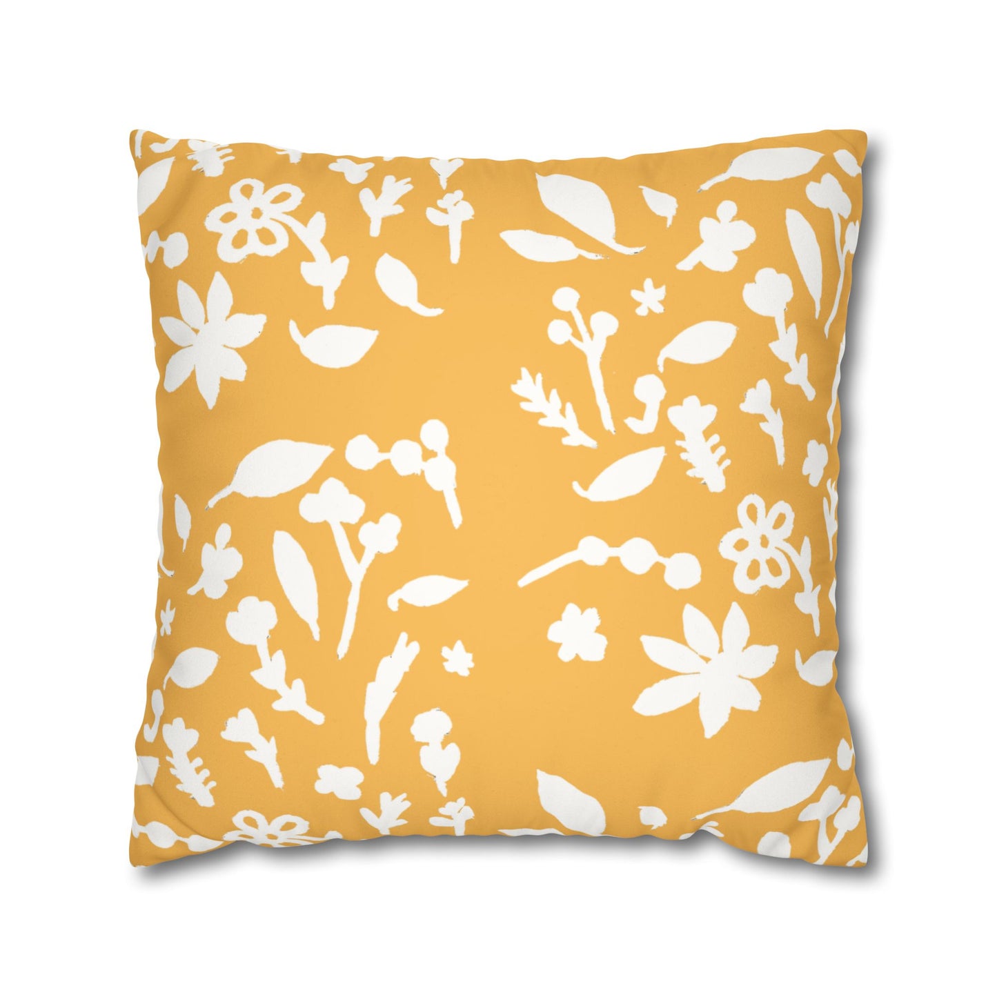 Bumblebee Fall Foliage Faux Suede Square Pillowcase