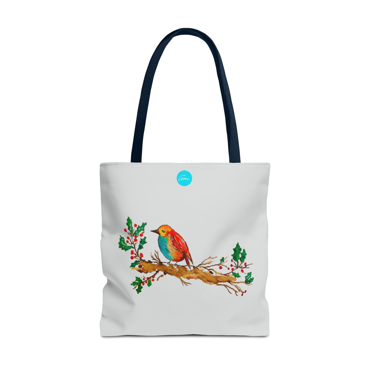 Bright Bird on a Branch Light Grey Tote Bag