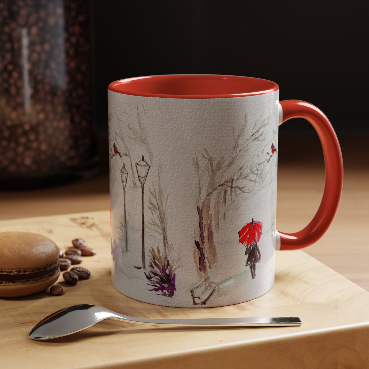 The Red Umbrella Accent Coffee Mug