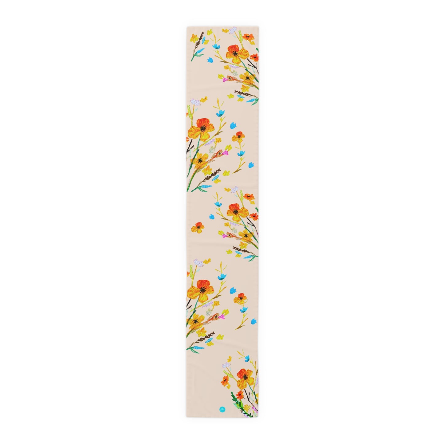 Fall Bouquet Peach Cream Table Runner (Cotton, Polyester)