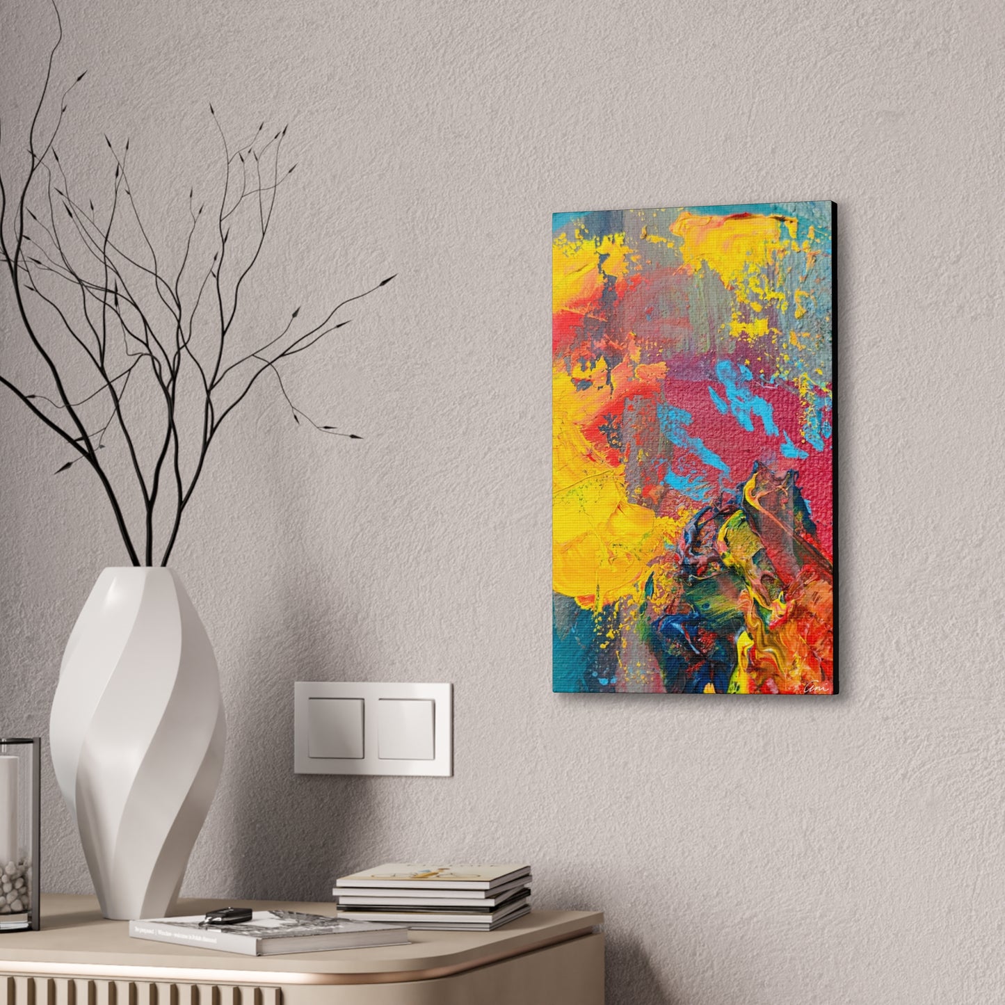 A Burst of Color Stretched Canvas Print