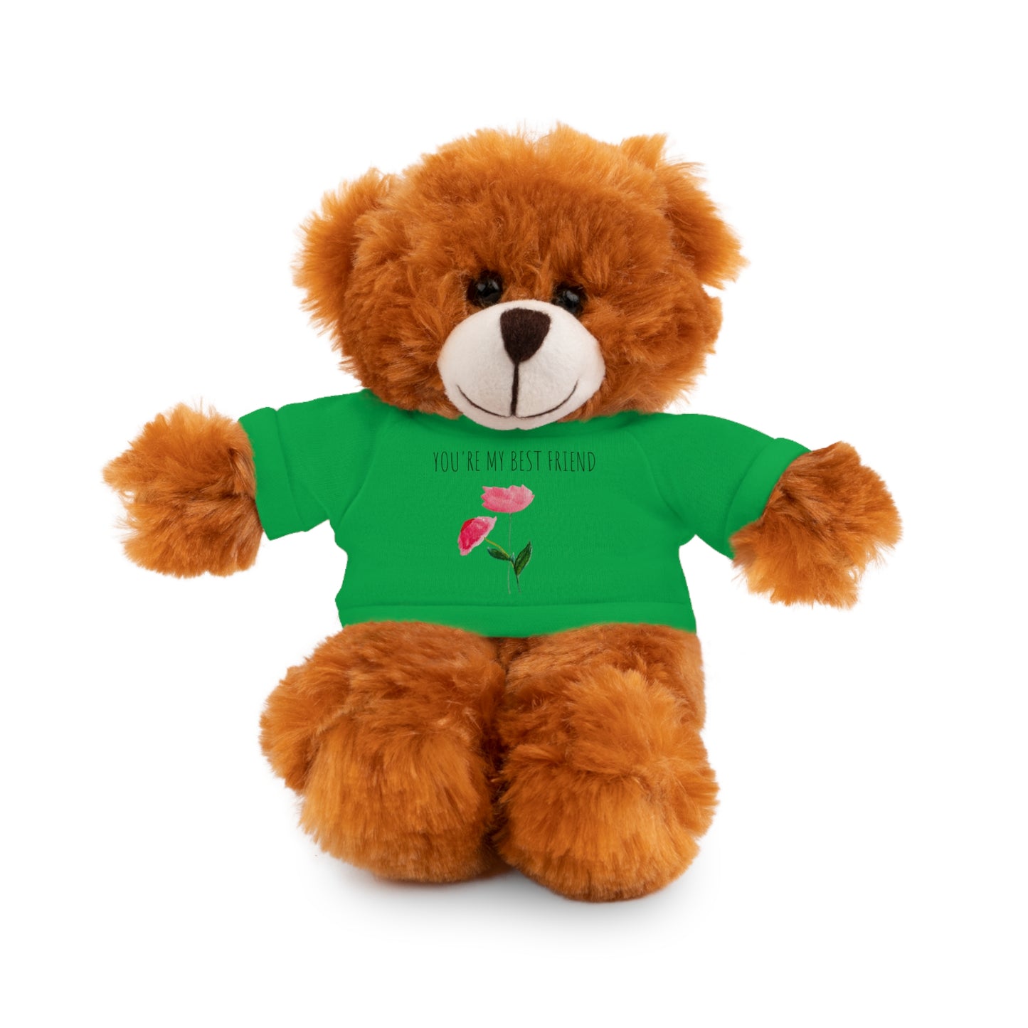 Stuffed Animals with Two Pink Flowers Tee