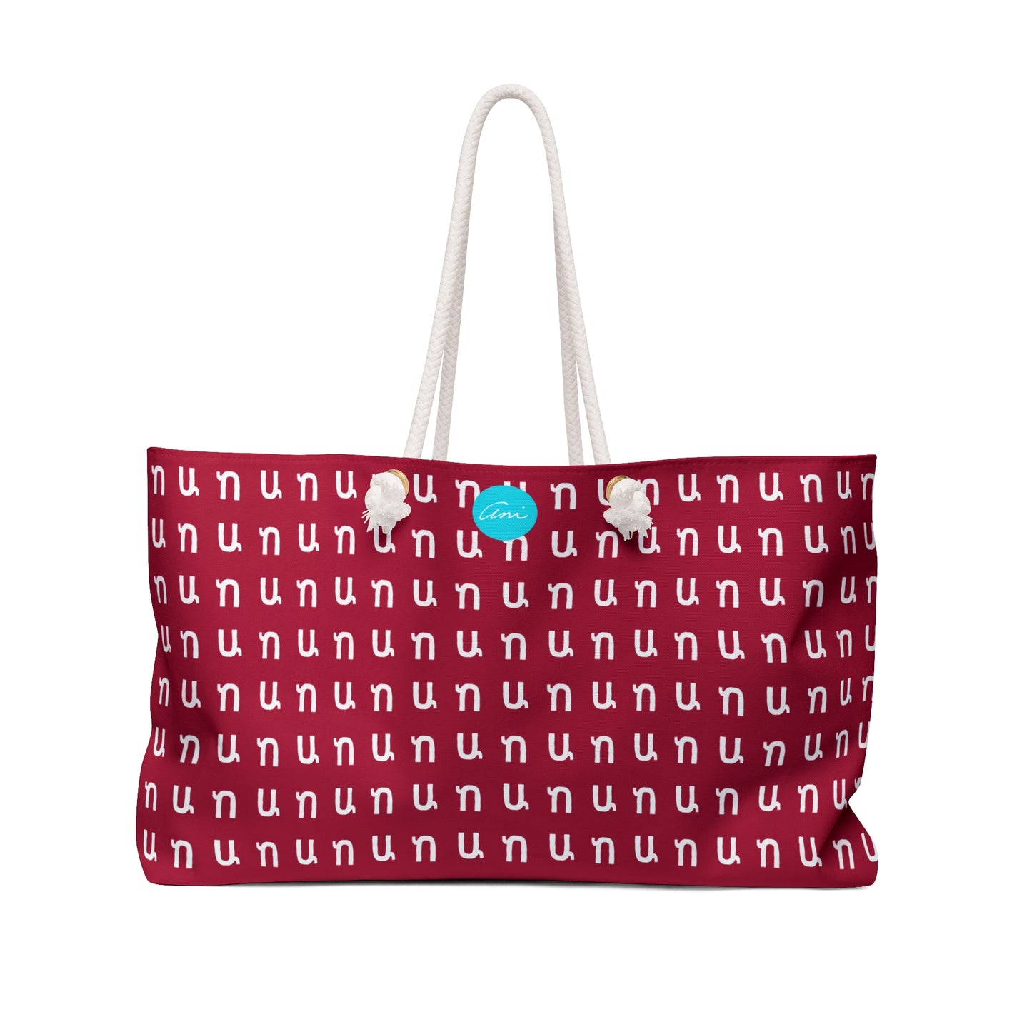 Customizable Armenian Letter Cherry Fall Foliage Weekender Bag