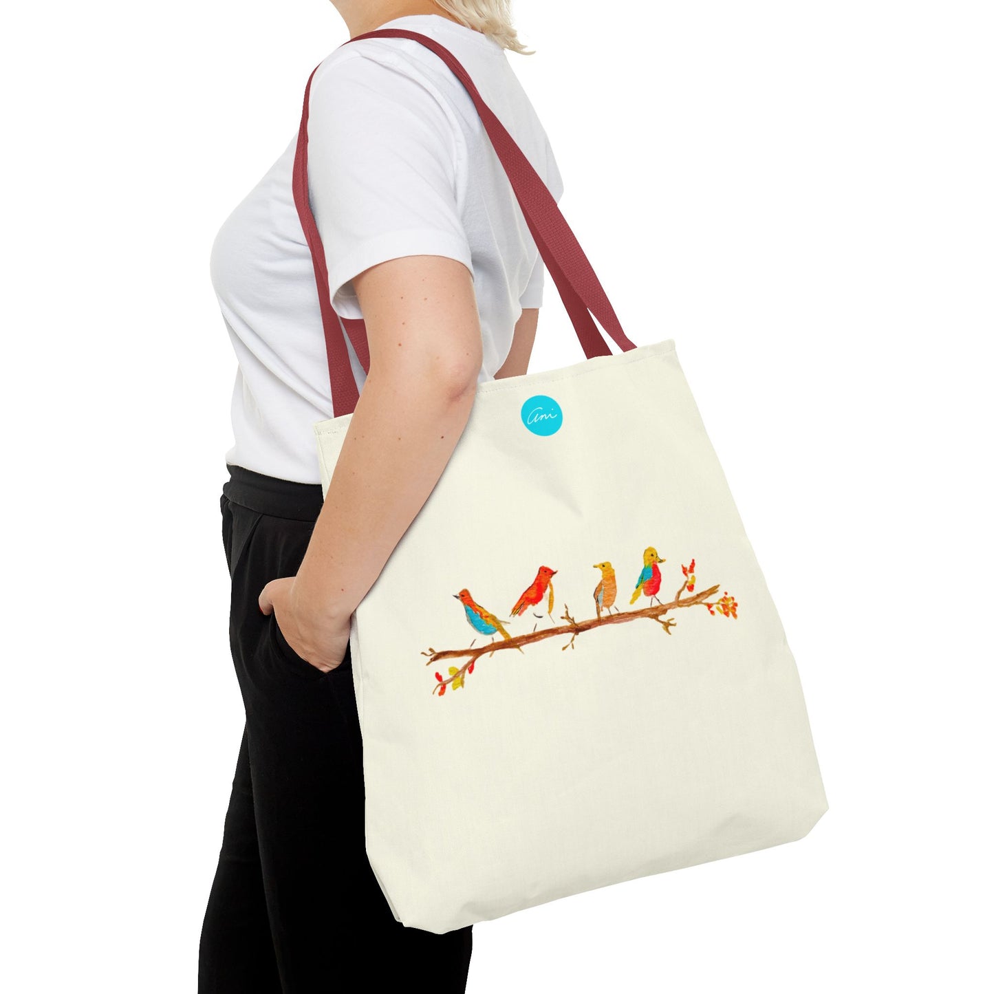 Birds on a Branch Ivory Tote Bag