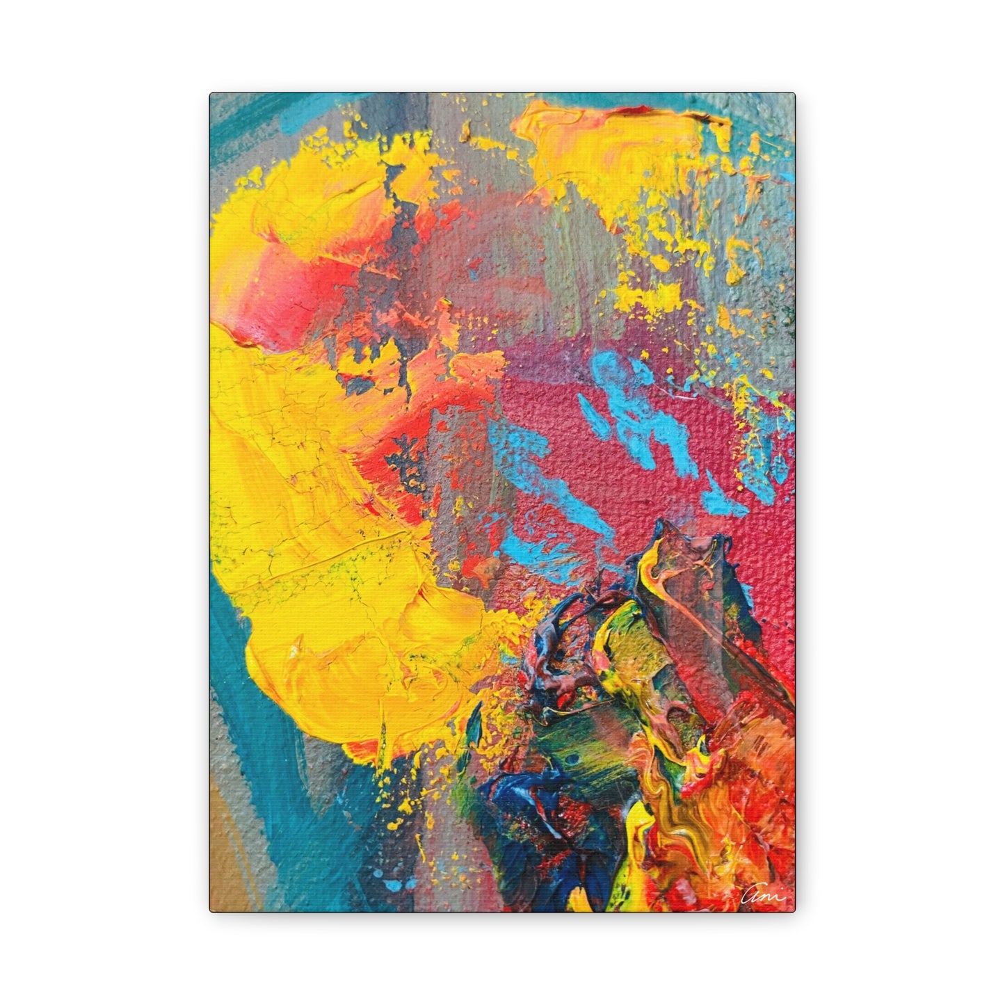 A Burst of Color Stretched Canvas Print