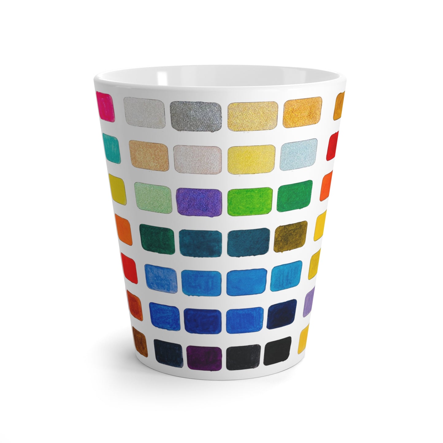Watercolor Palette Latte Mug