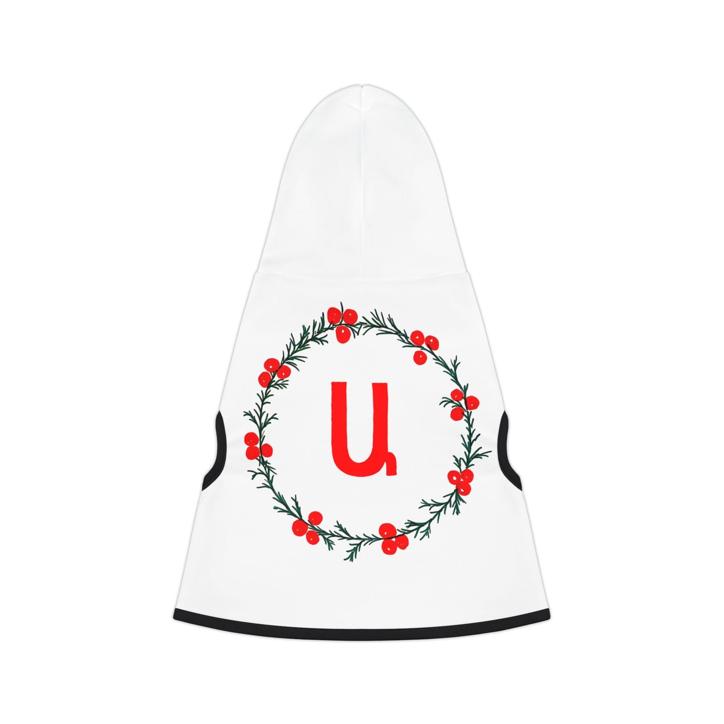 Customizable Armenian Letter Wreath White Pet Hoodie