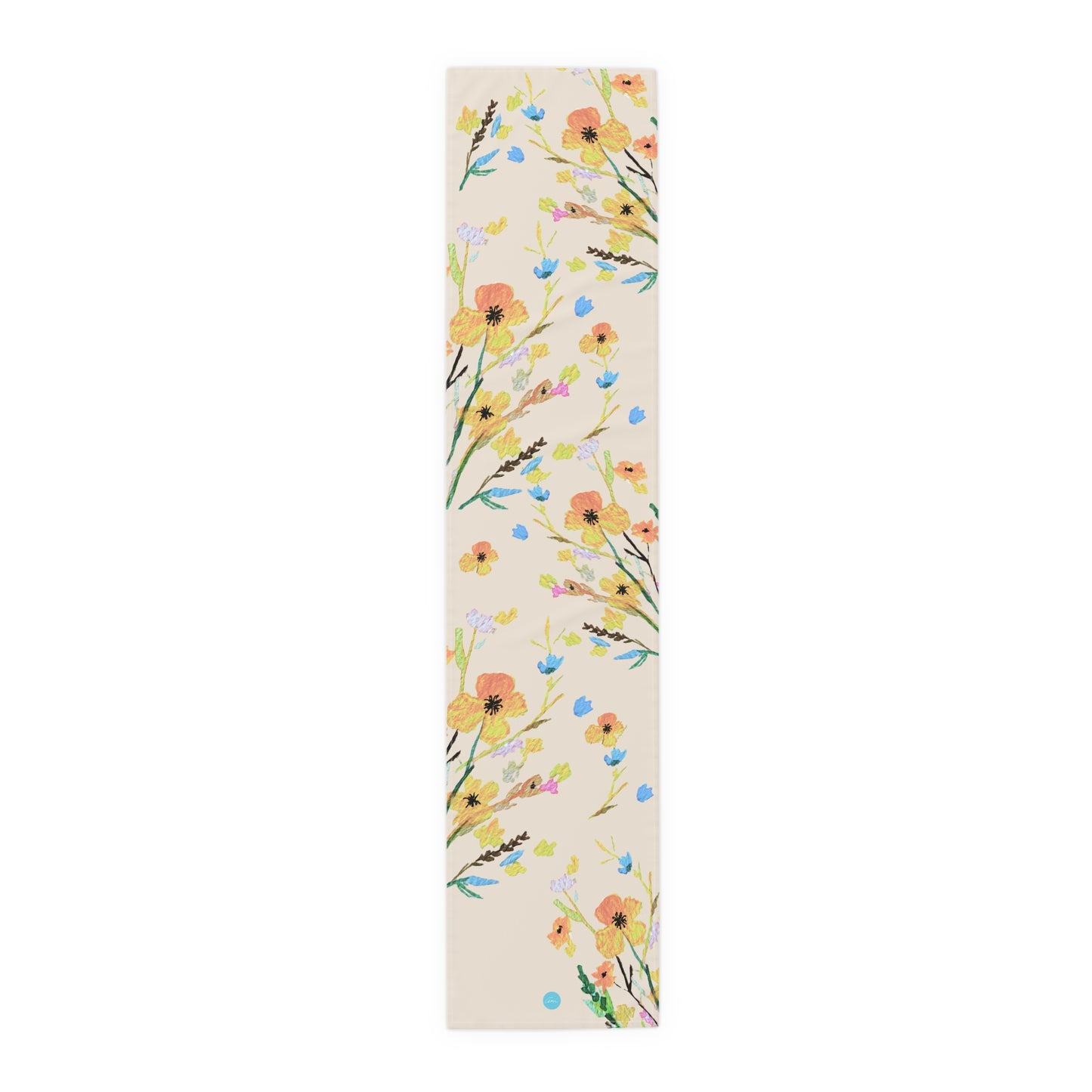 Fall Bouquet Peach Cream Table Runner (Cotton, Polyester)