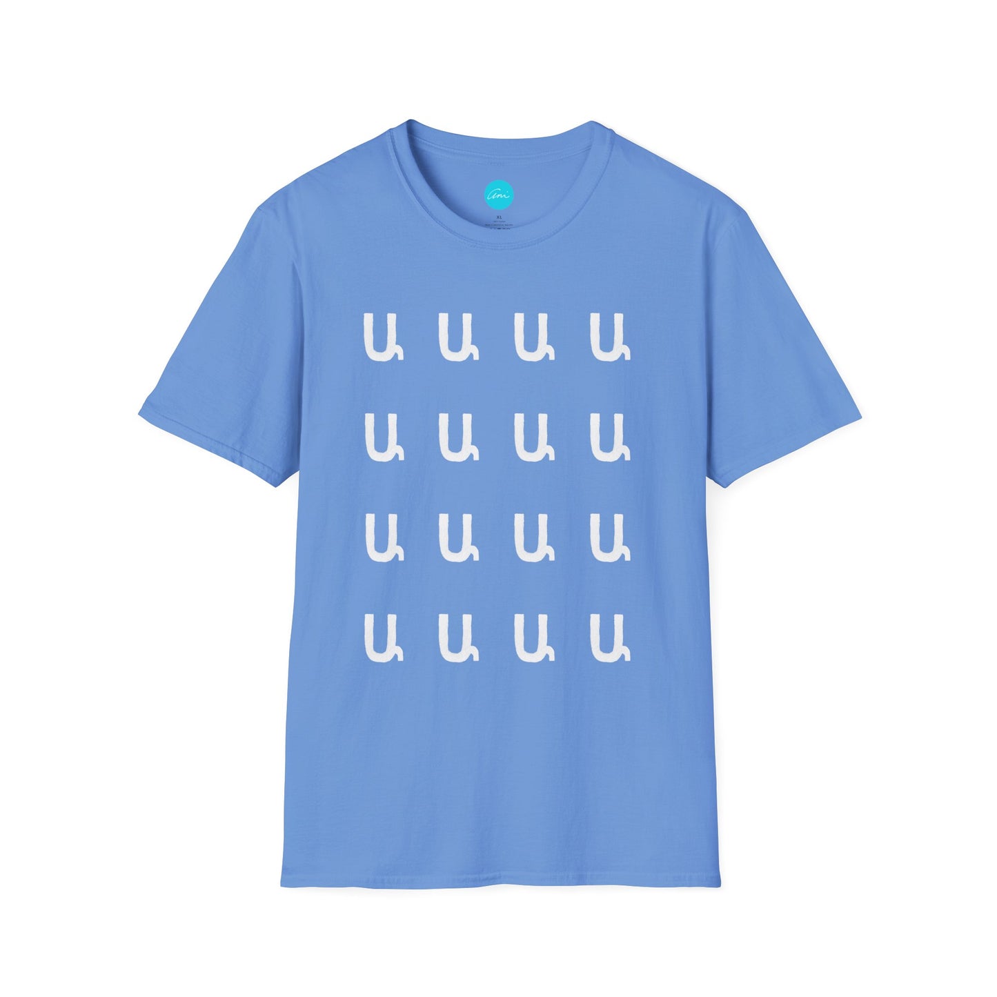 Customizable Armenian Letter Unisex T-Shirt Shades of Blue