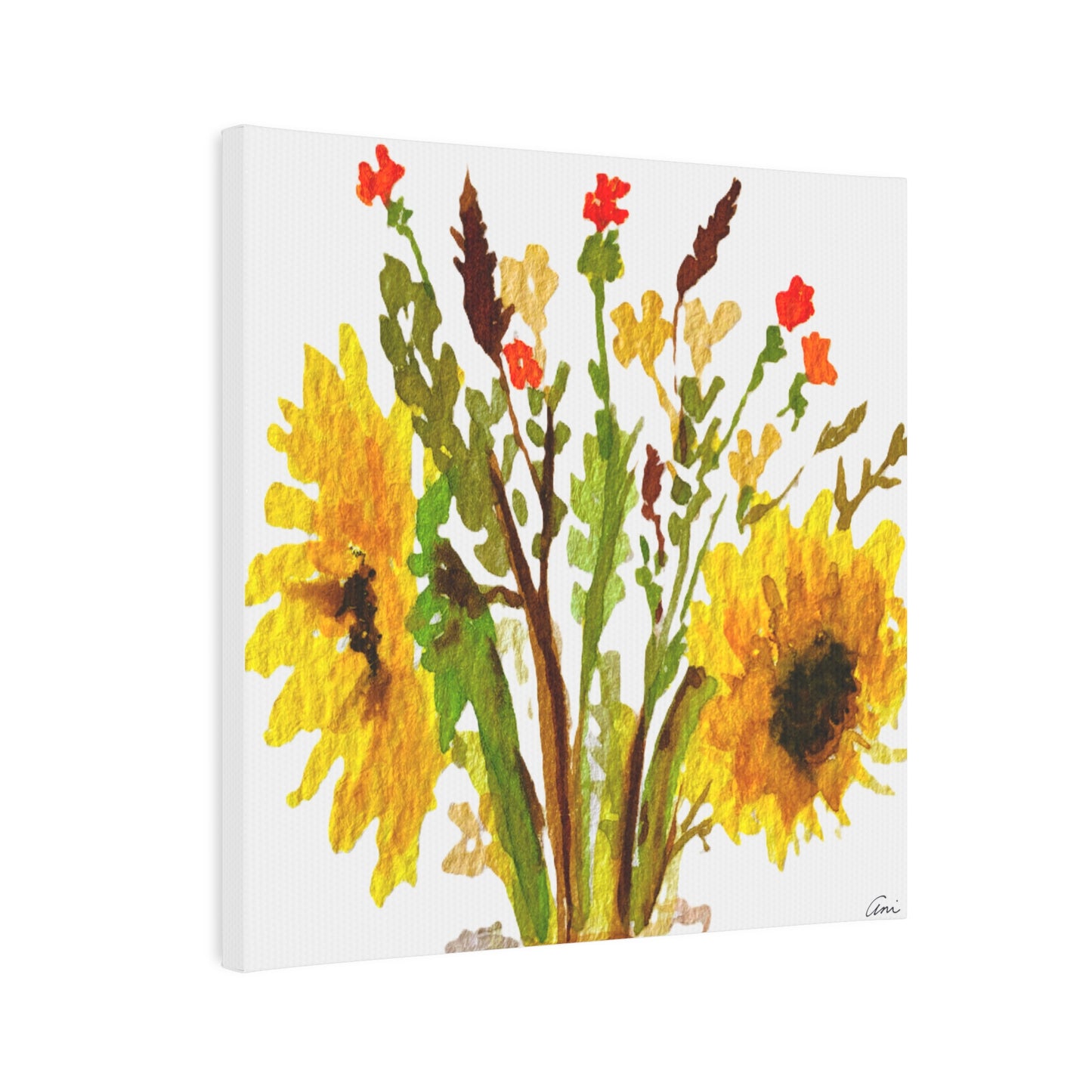 Fall Vase Close-Up Canvas Print