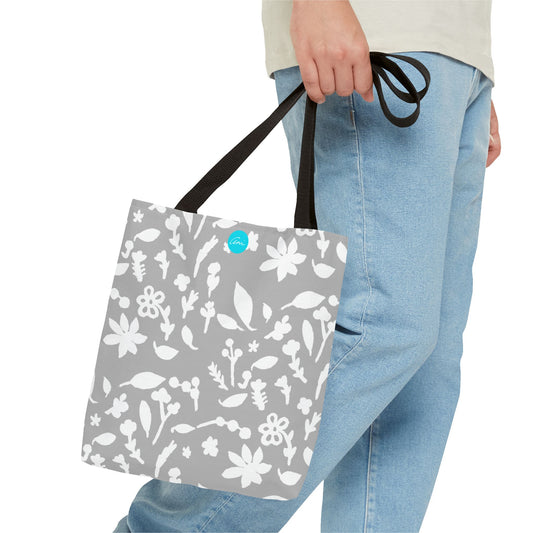 Light Grey Fall Foliage Tote Bag