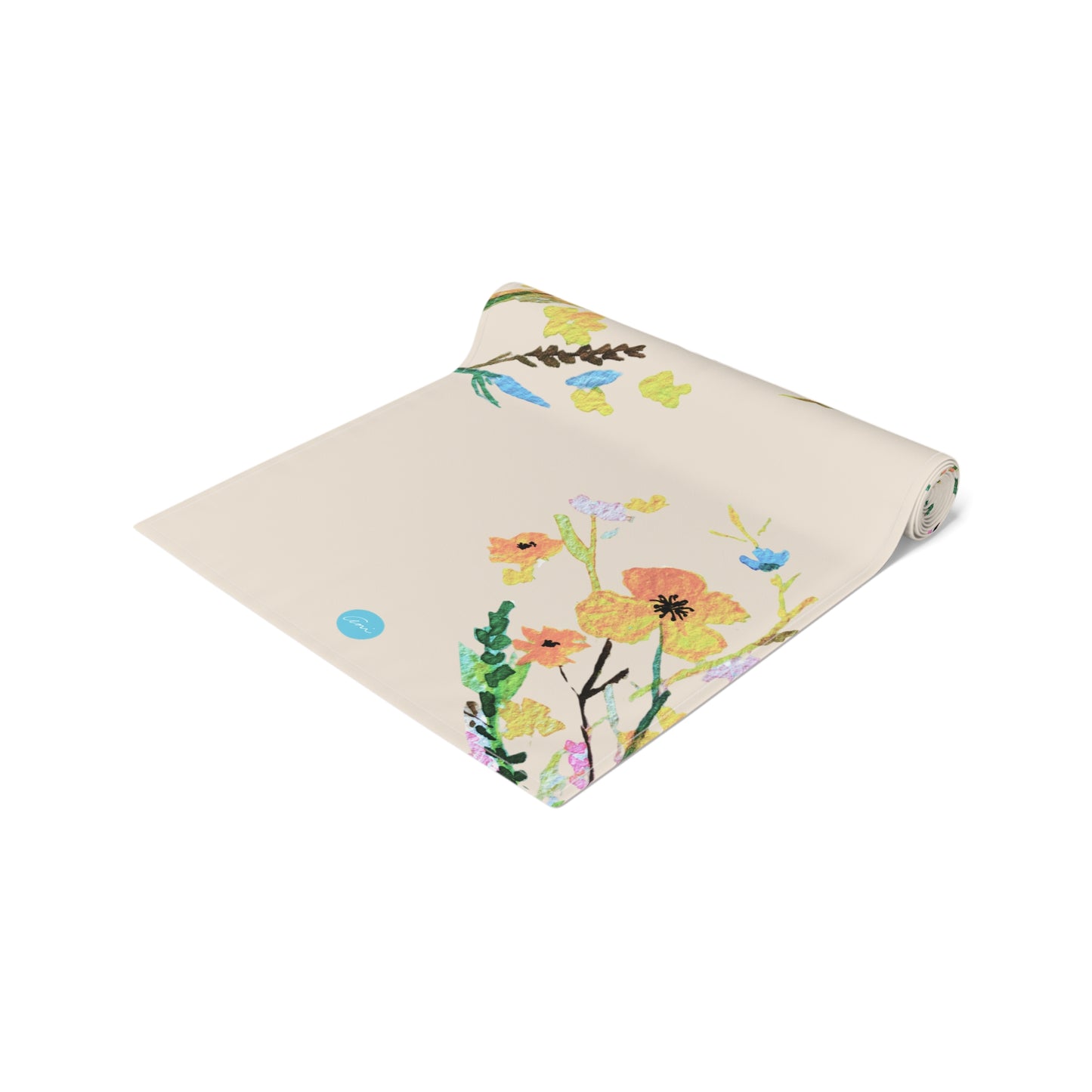 Fall Bouquet Peach Cream Table Runner (Cotton, Polyester)