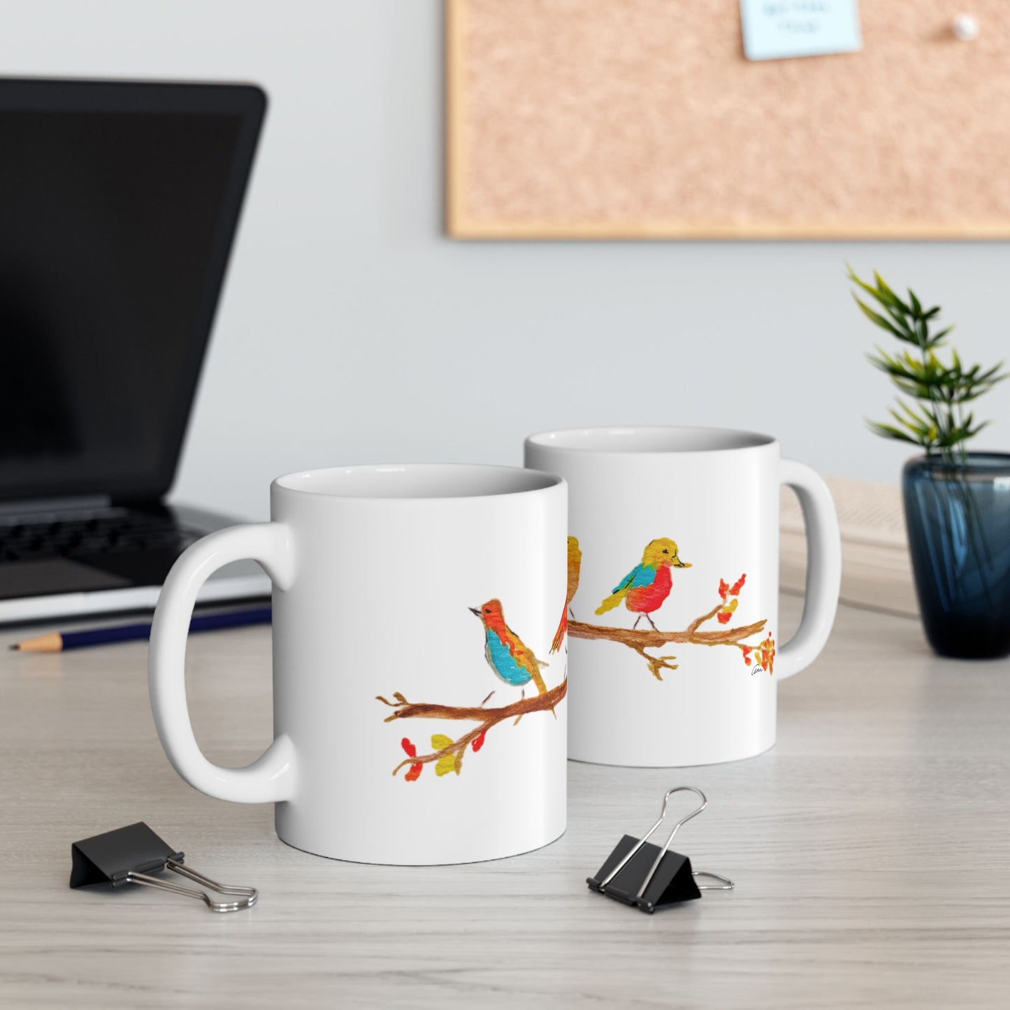 Birds on a Branch Ceramic Mug