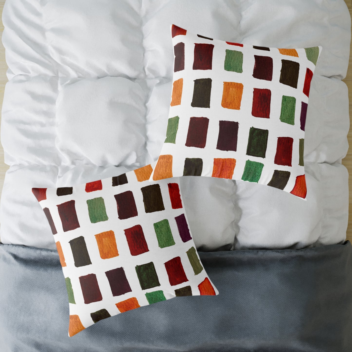Fall Colors Square Poly Canvas Pillow