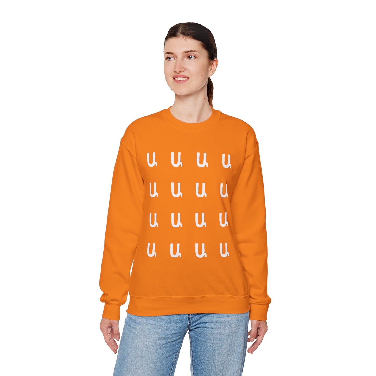 Custom Armenian Letters Unisex Sweatshirt Warm Colors