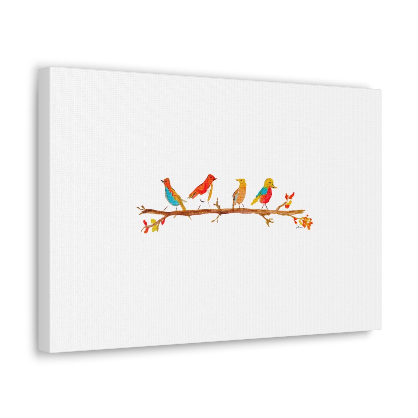 Birds on a Branch Canvas Gallery Wrap