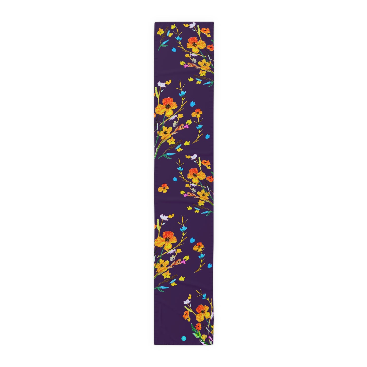 Fall Bouquet Dark Purple Table Runner (Cotton, Polyester)