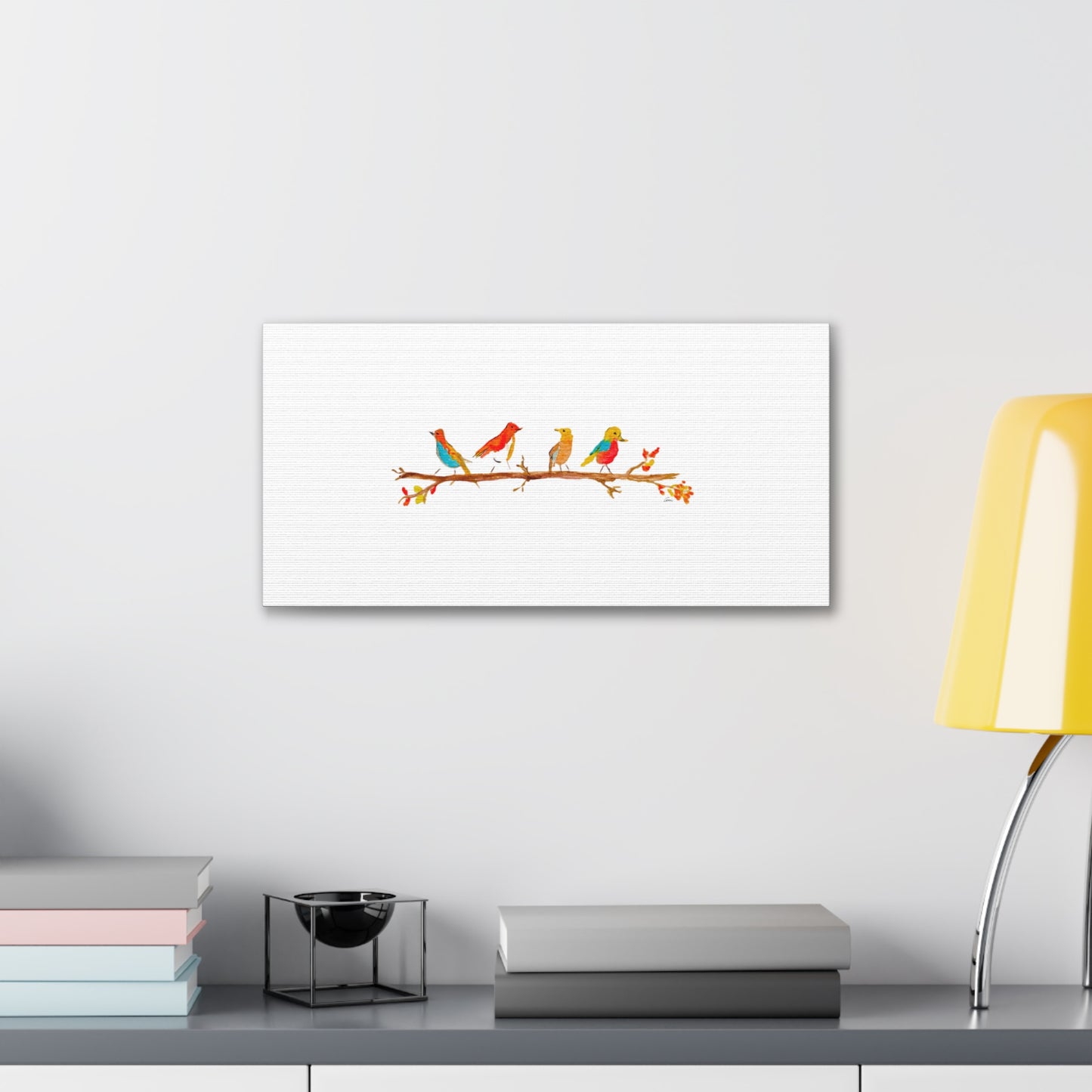 Birds on a Branch Canvas Gallery Wrap