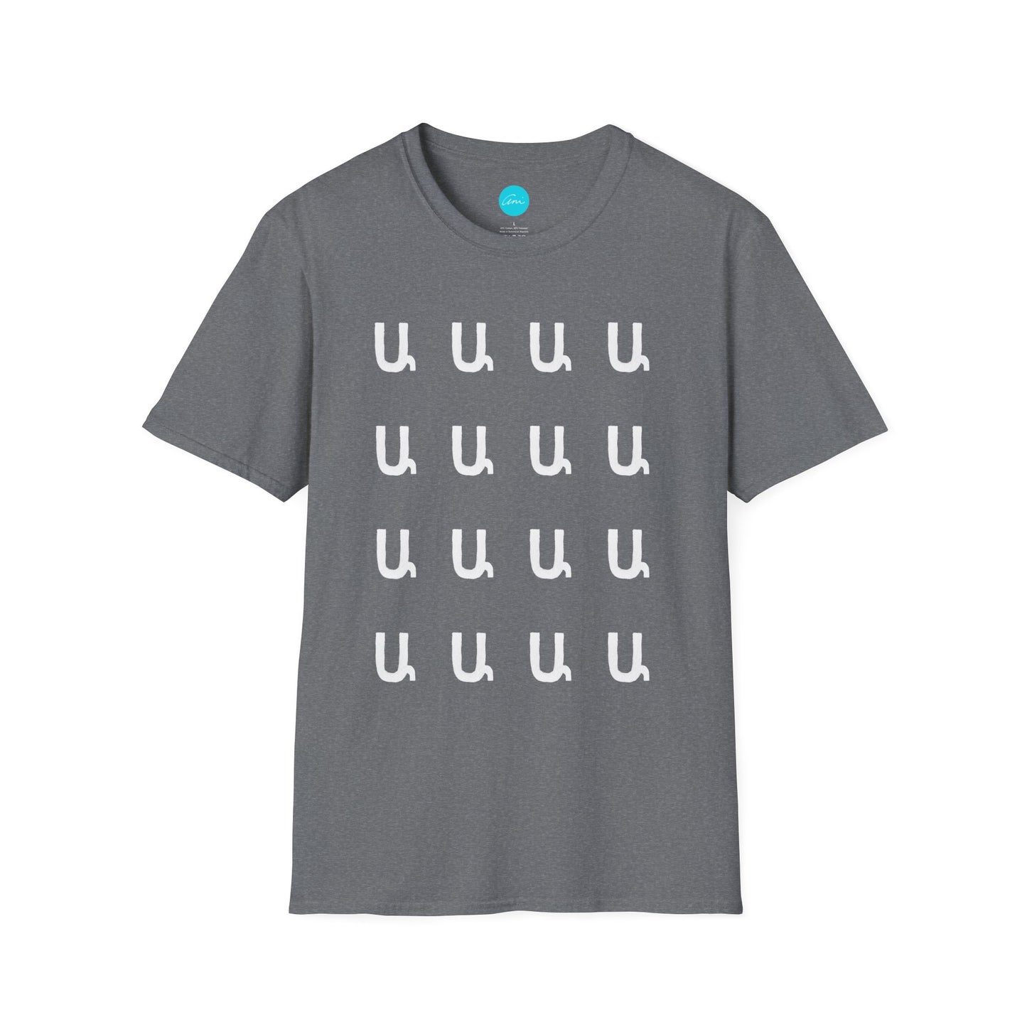 Customizable Armenian Letter Unisex T-Shirt Shades of Grey