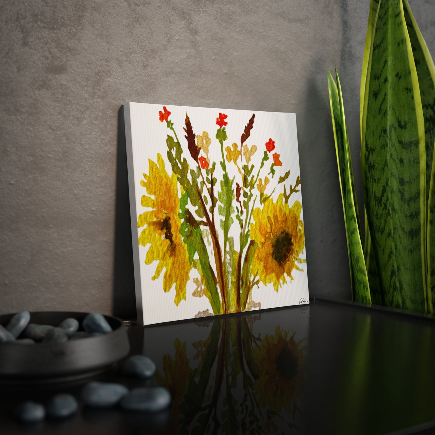 Fall Vase Close-Up Canvas Print