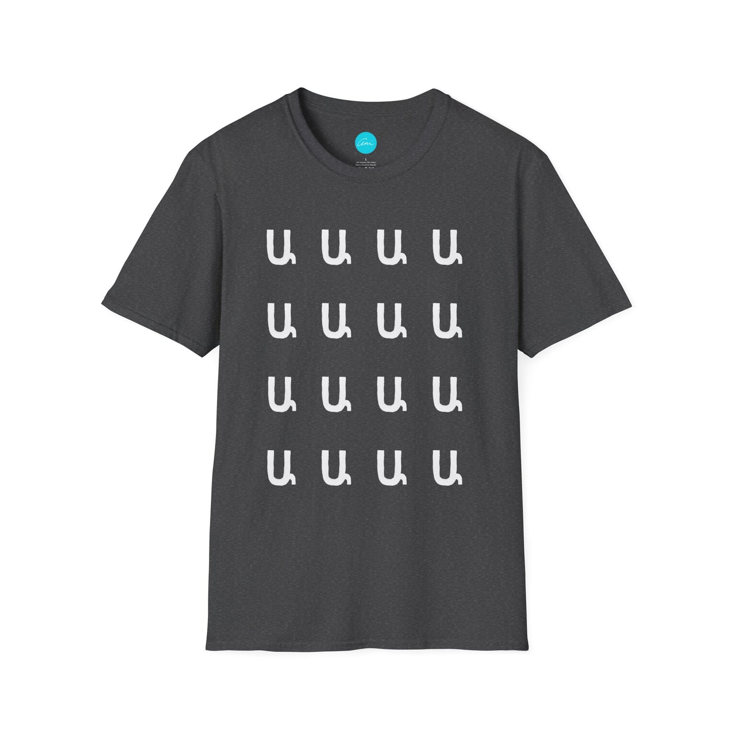 Customizable Armenian Letter Unisex T-Shirt Shades of Grey