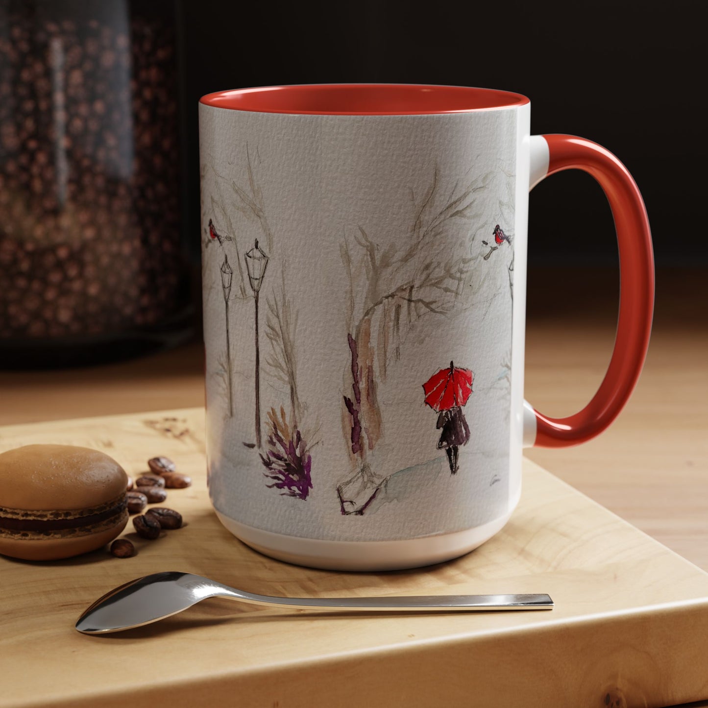 The Red Umbrella Accent Coffee Mug