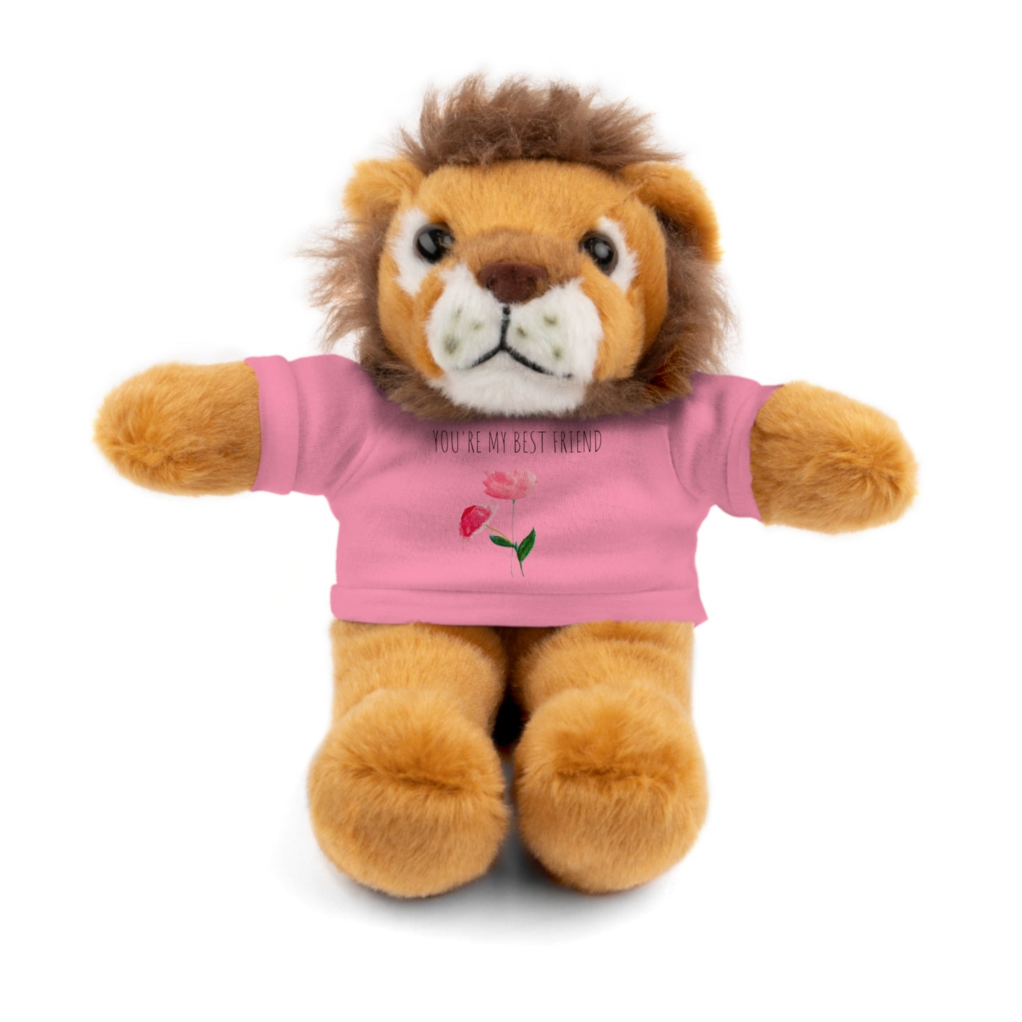 Stuffed Animals with Two Pink Flowers Tee