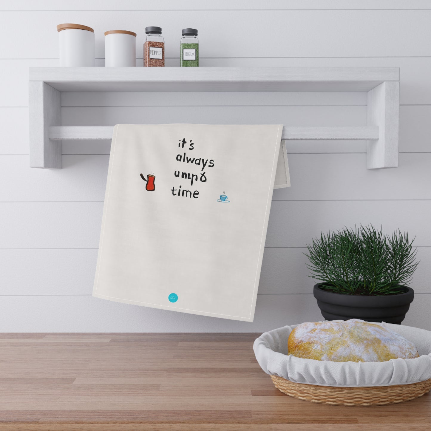 It's Always Սուրճ Time Kitchen Towel