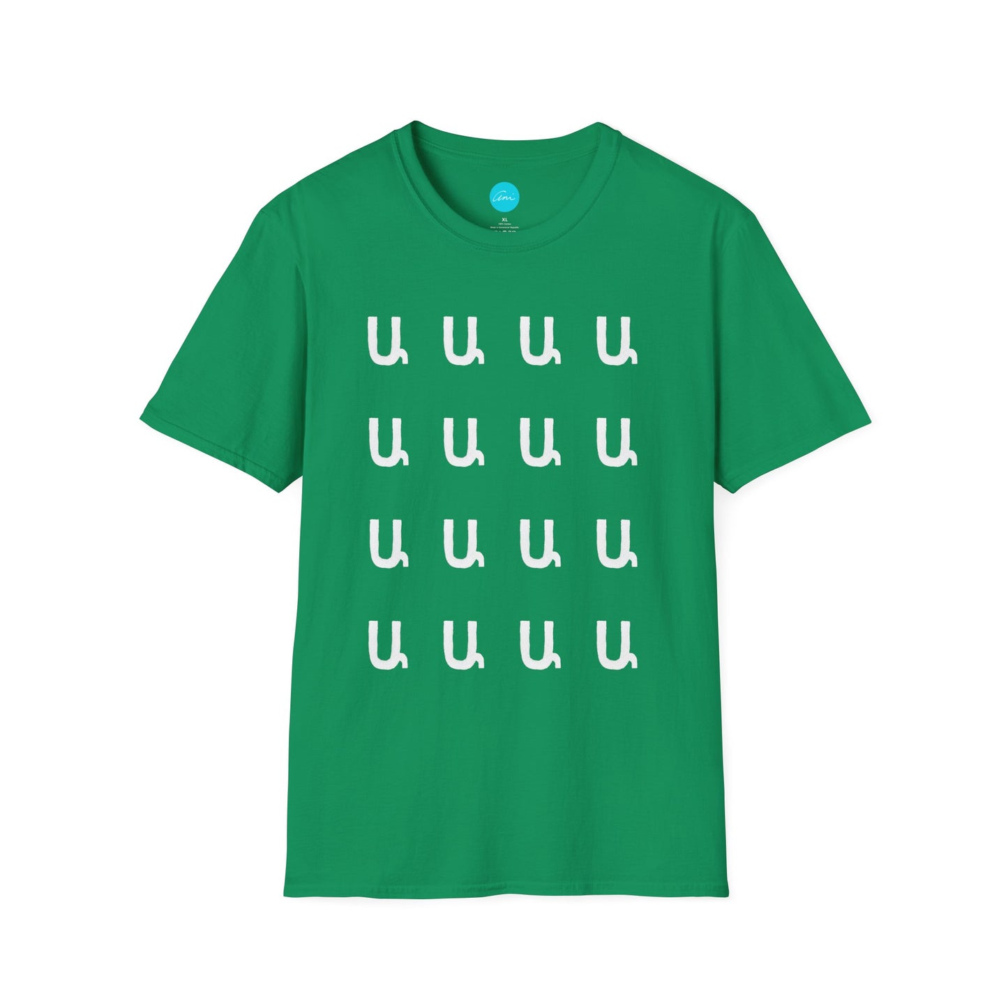 Customizable Armenian Letter Unisex T-Shirt Shades of Green