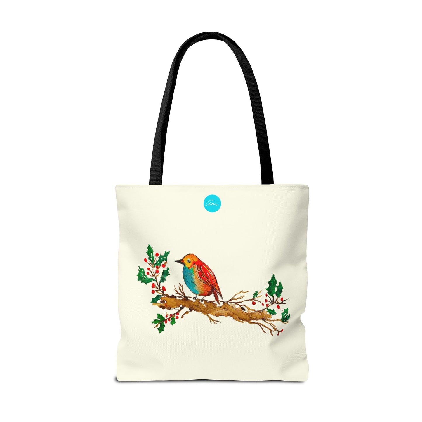 Bright Bird on a Branch Ivory Tote Bag