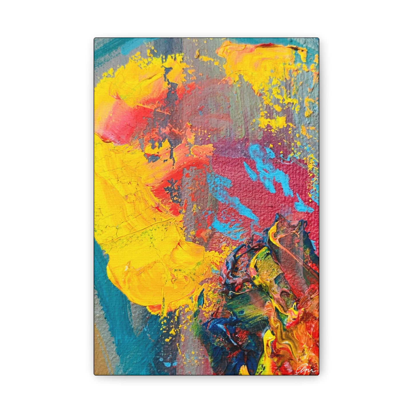 A Burst of Color Stretched Canvas Print