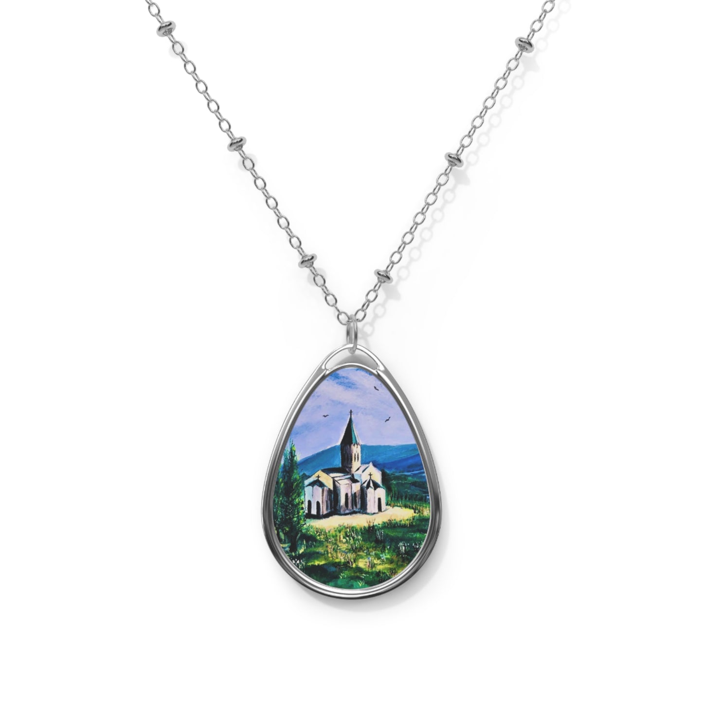 Ghazanchetsots Cathedral Oval Necklace