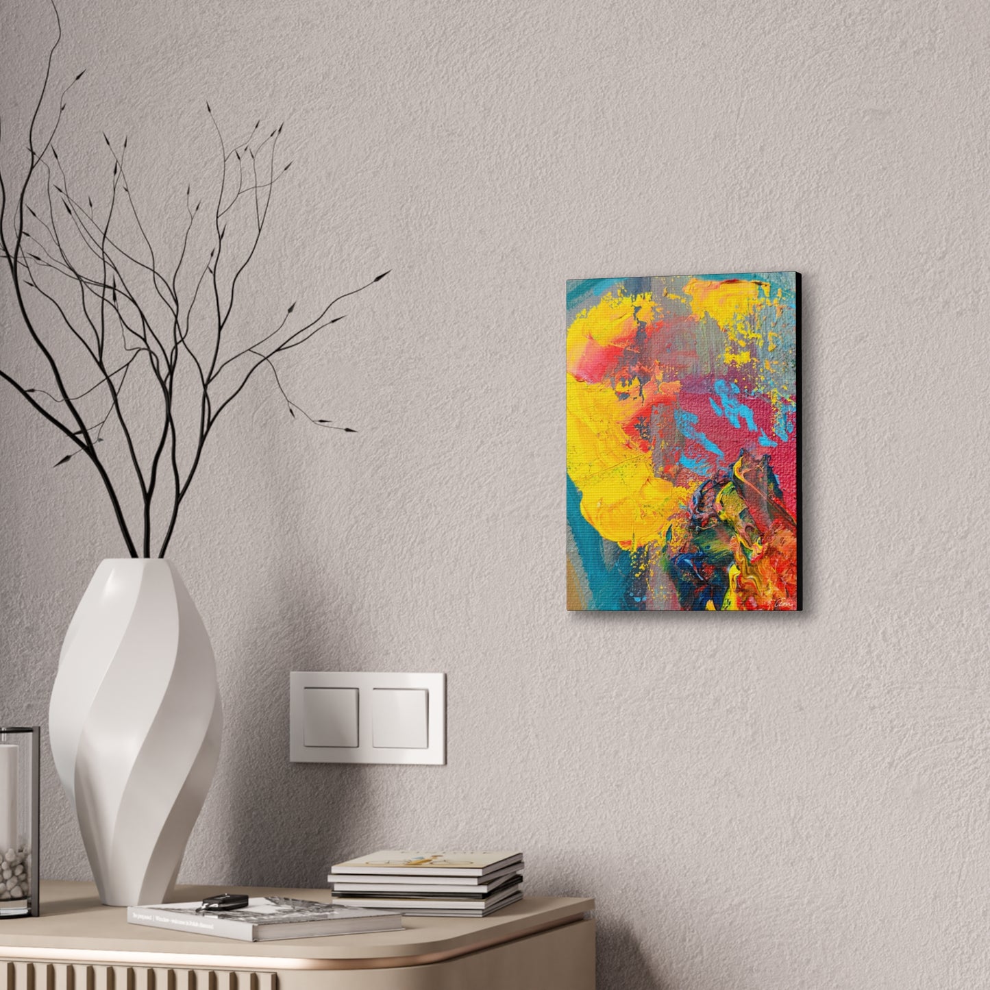 A Burst of Color Stretched Canvas Print