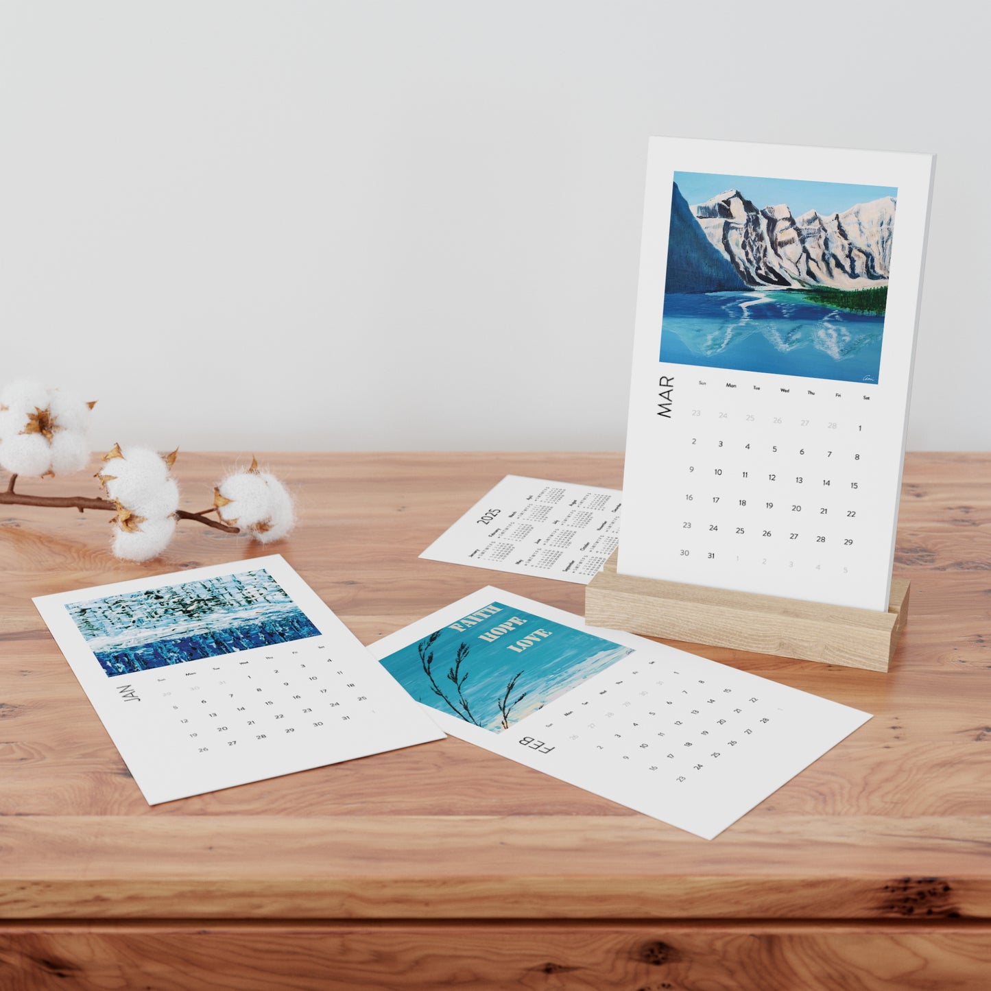 2025 Vertical Desk Calendar