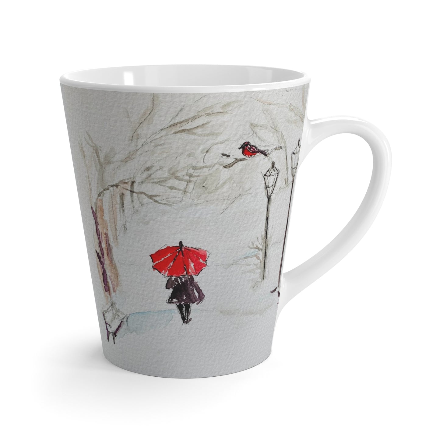 The Red Umbrella Latte Mug