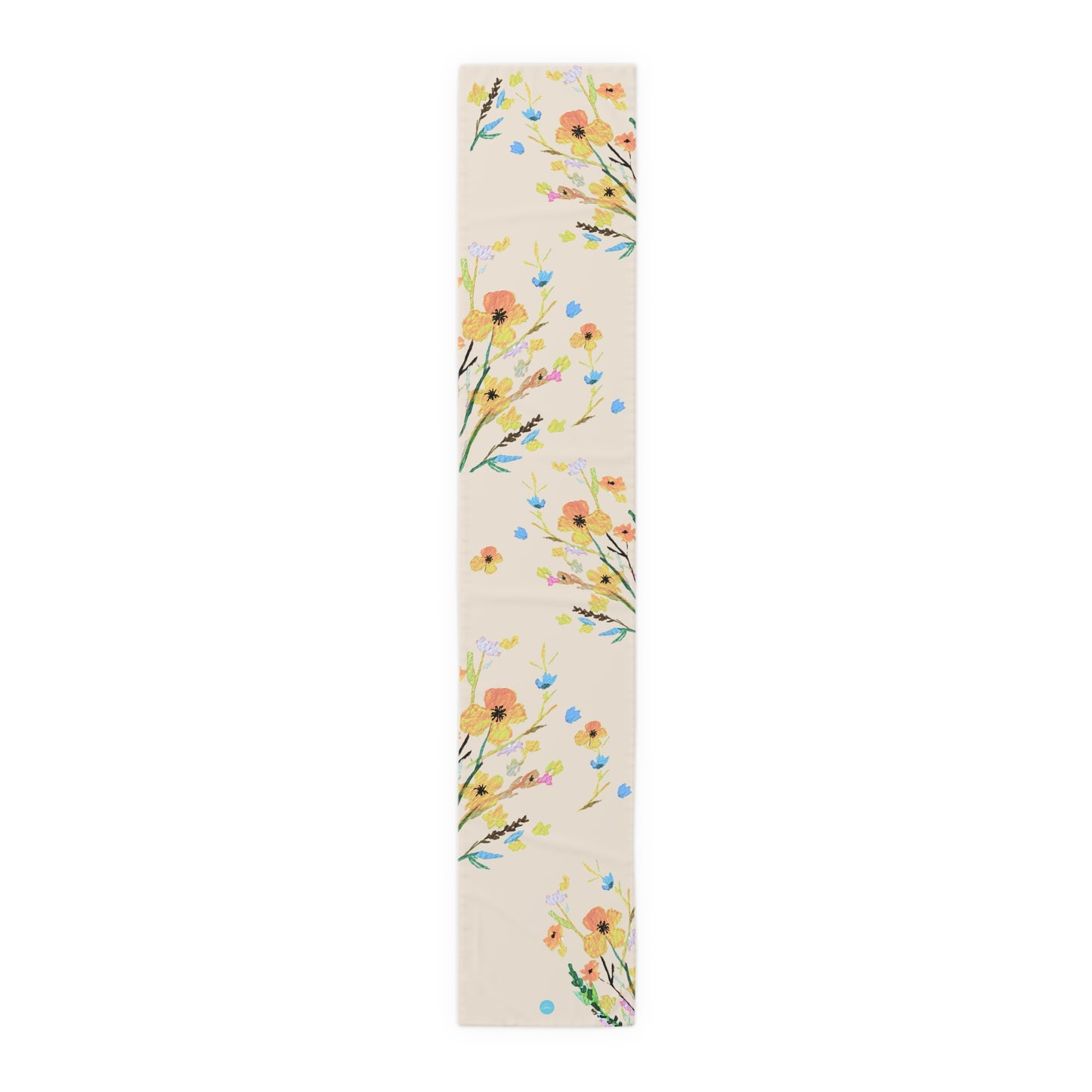 Fall Bouquet Peach Cream Table Runner (Cotton, Polyester)