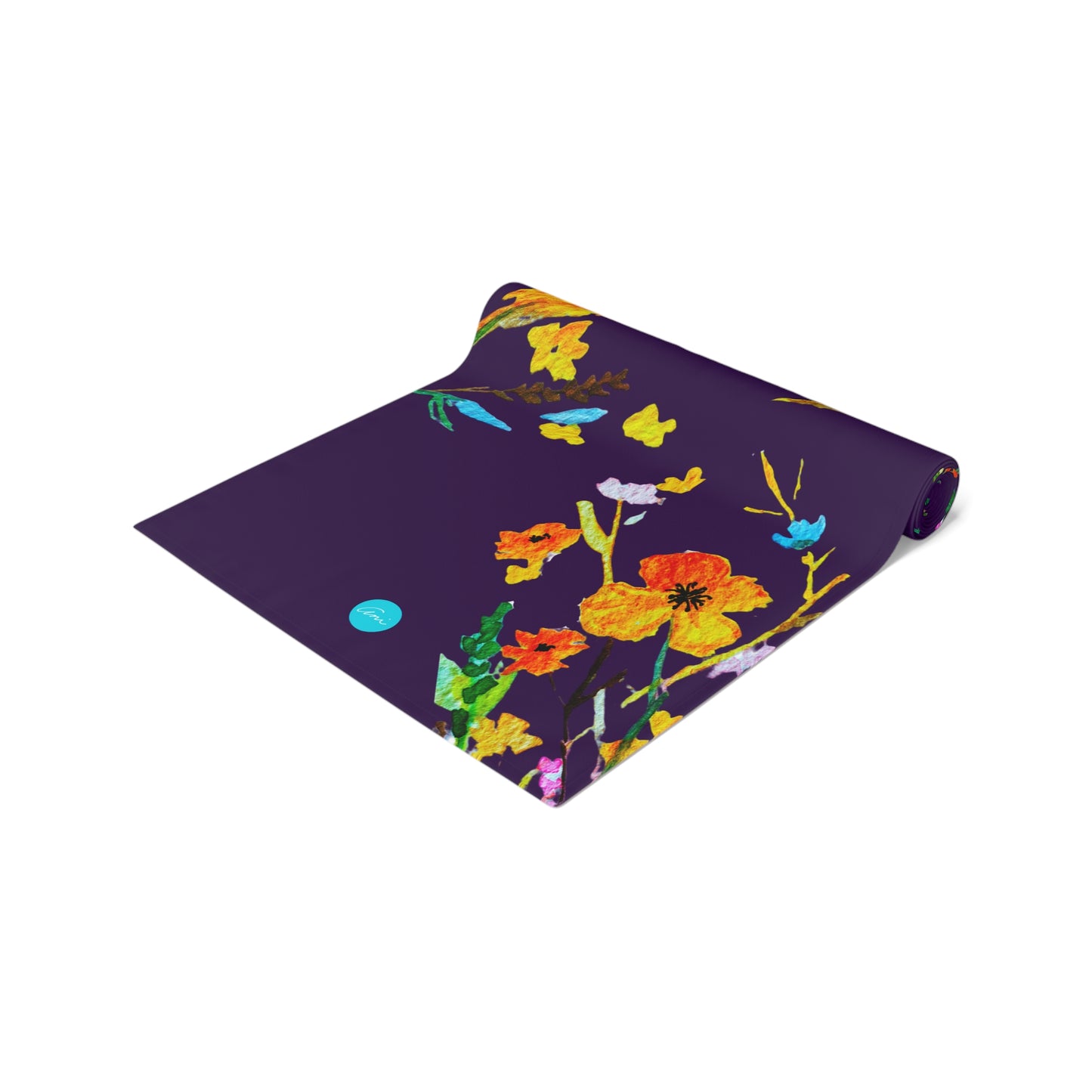 Fall Bouquet Dark Purple Table Runner (Cotton, Polyester)